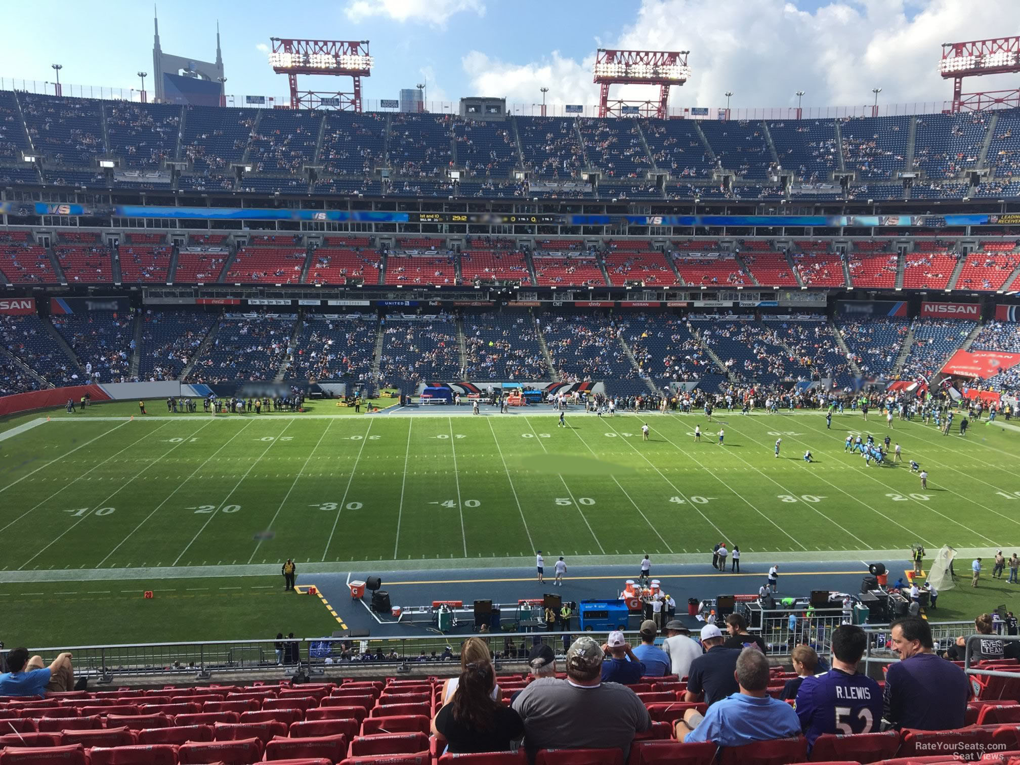 section 213, row l seat view  for football - nissan stadium