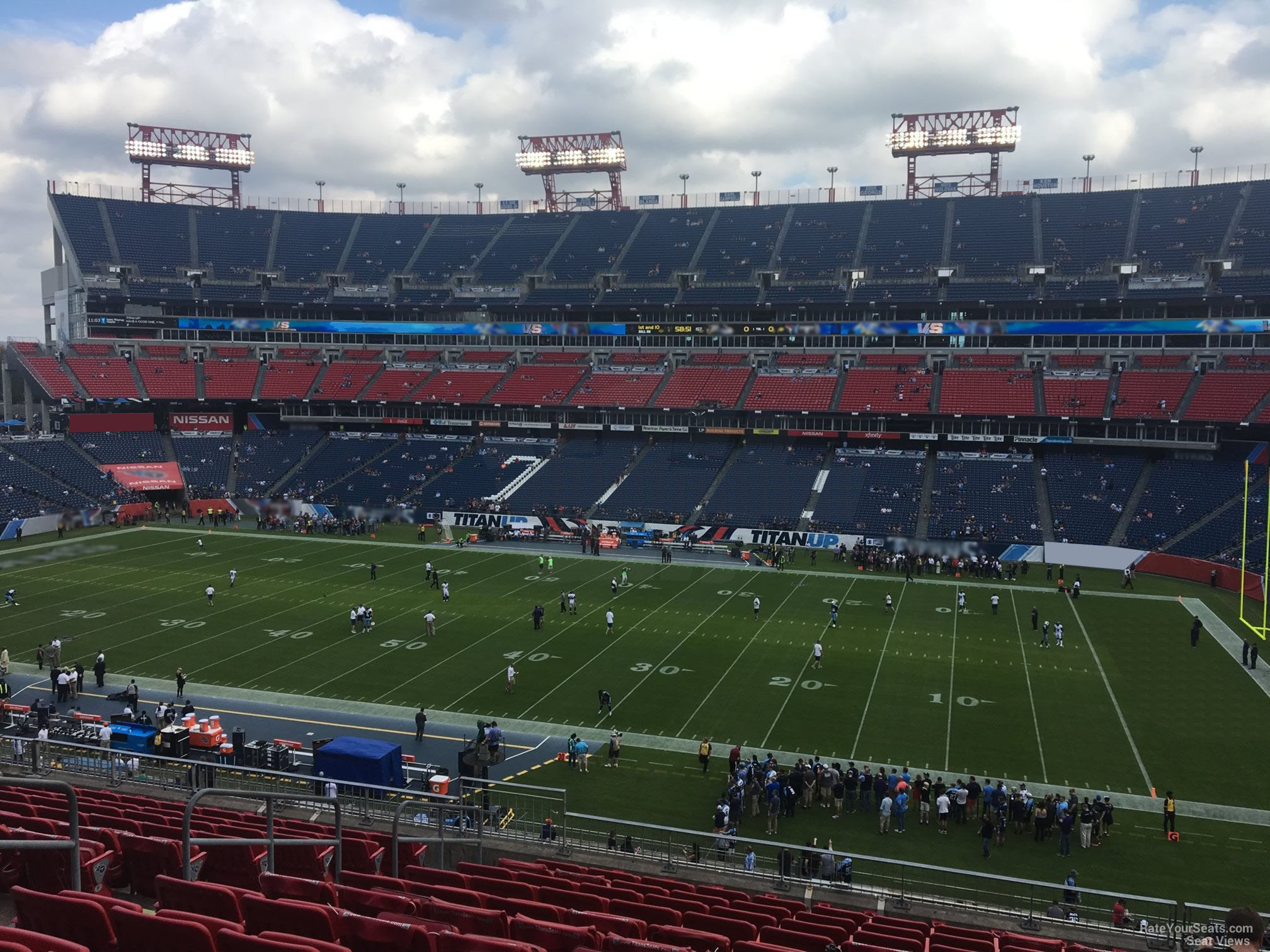 section 238, row l seat view  for football - nissan stadium