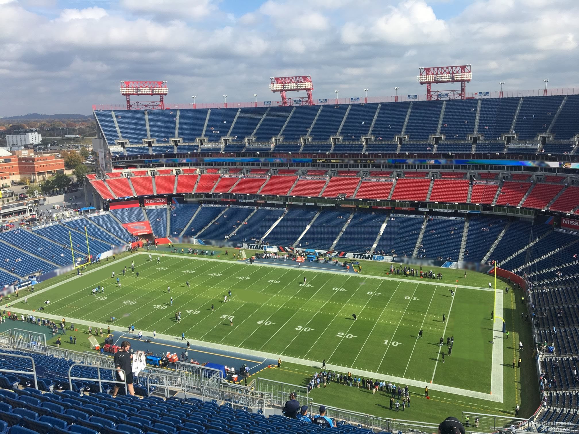 section 331, row aa seat view  for football - nissan stadium