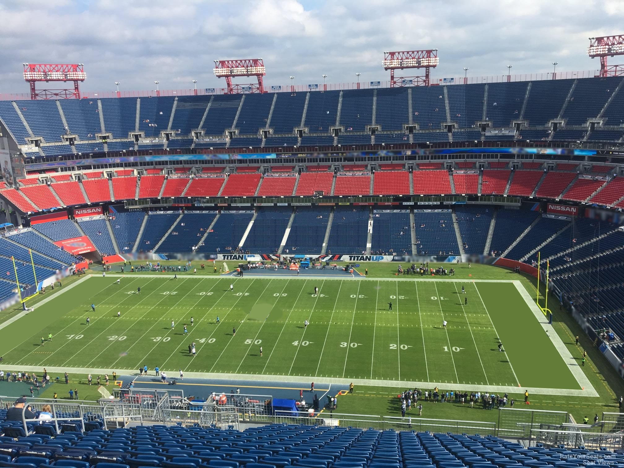 section 333, row aa seat view  for football - nissan stadium