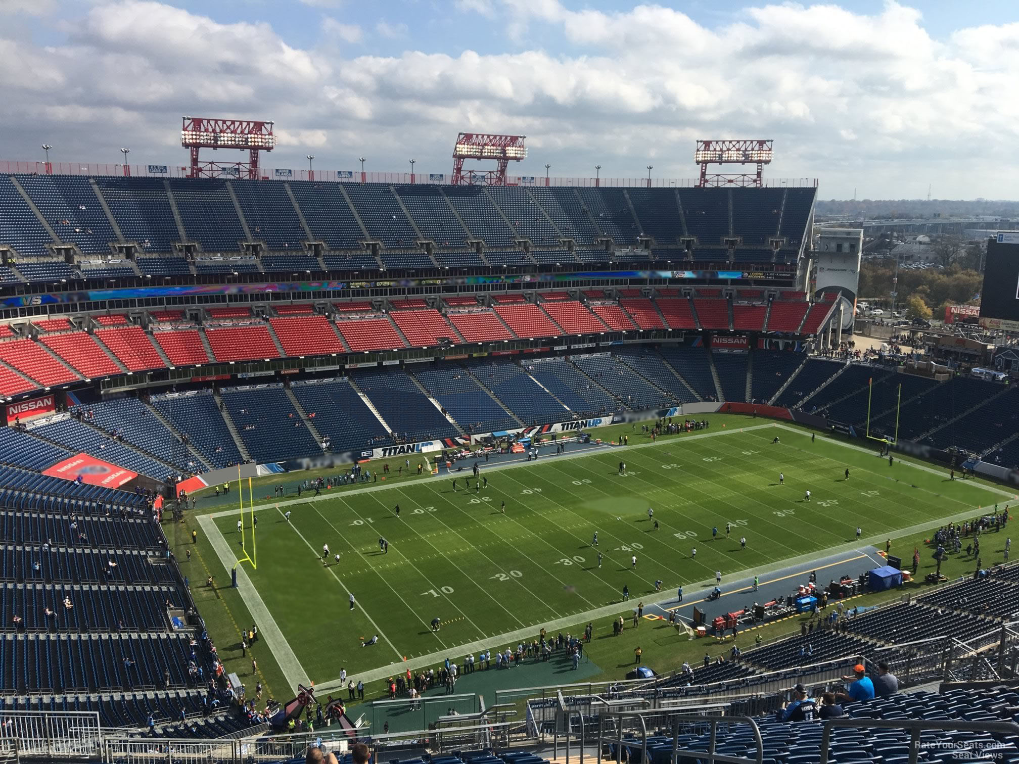 section 341, row aa seat view  for football - nissan stadium