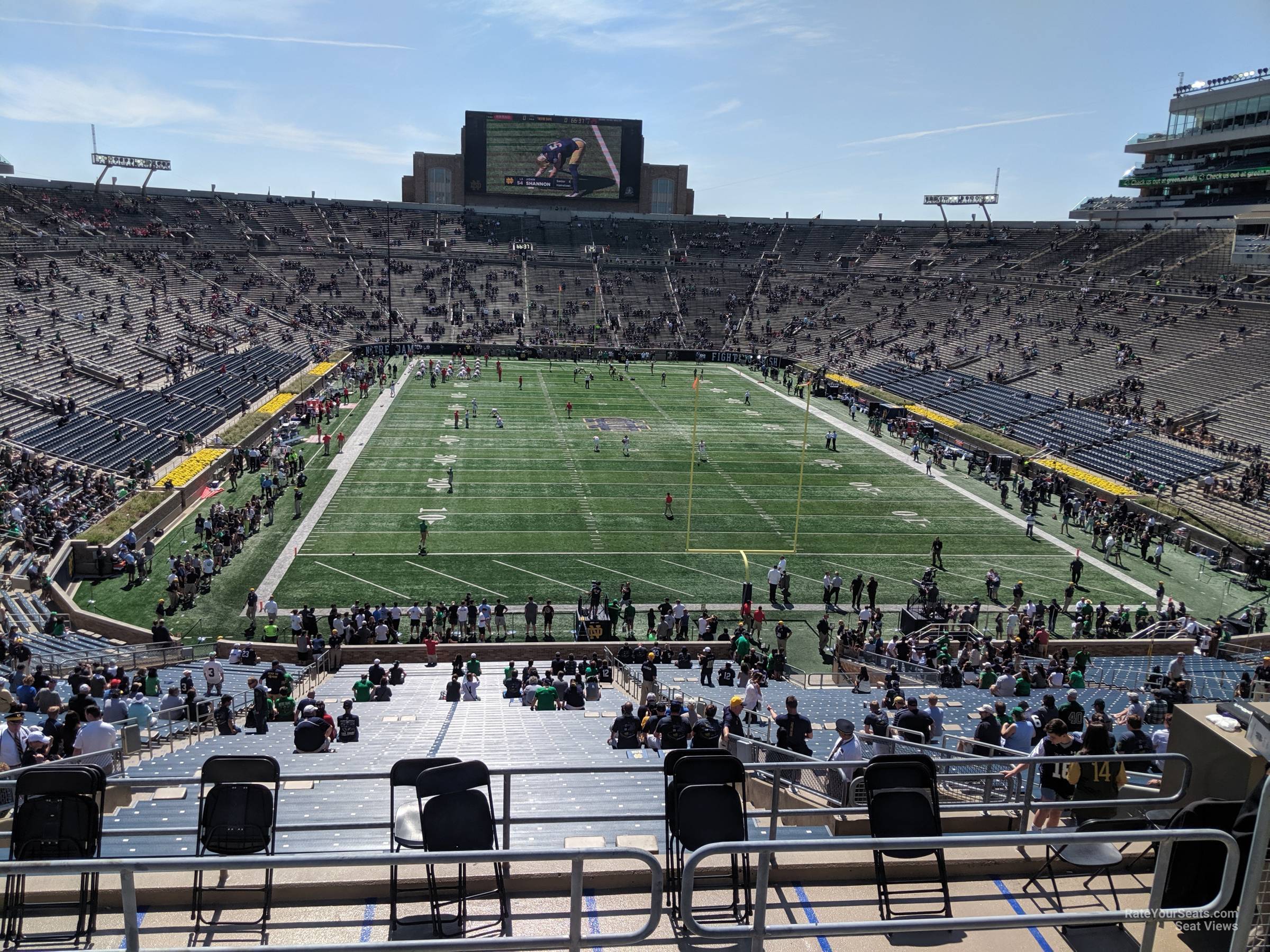 section 102, row 6 seat view  - notre dame stadium