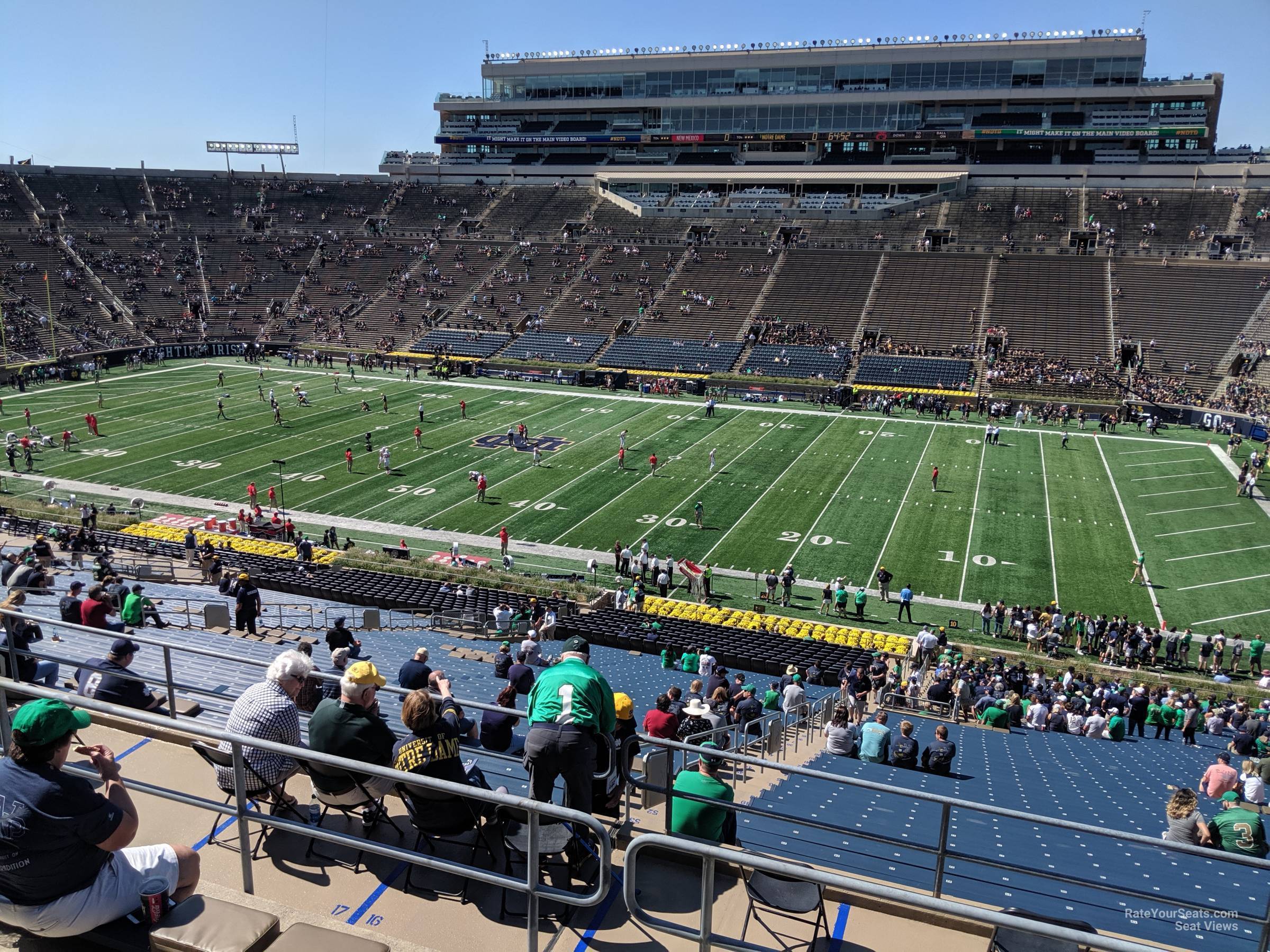 section 108, row 6 seat view  - notre dame stadium