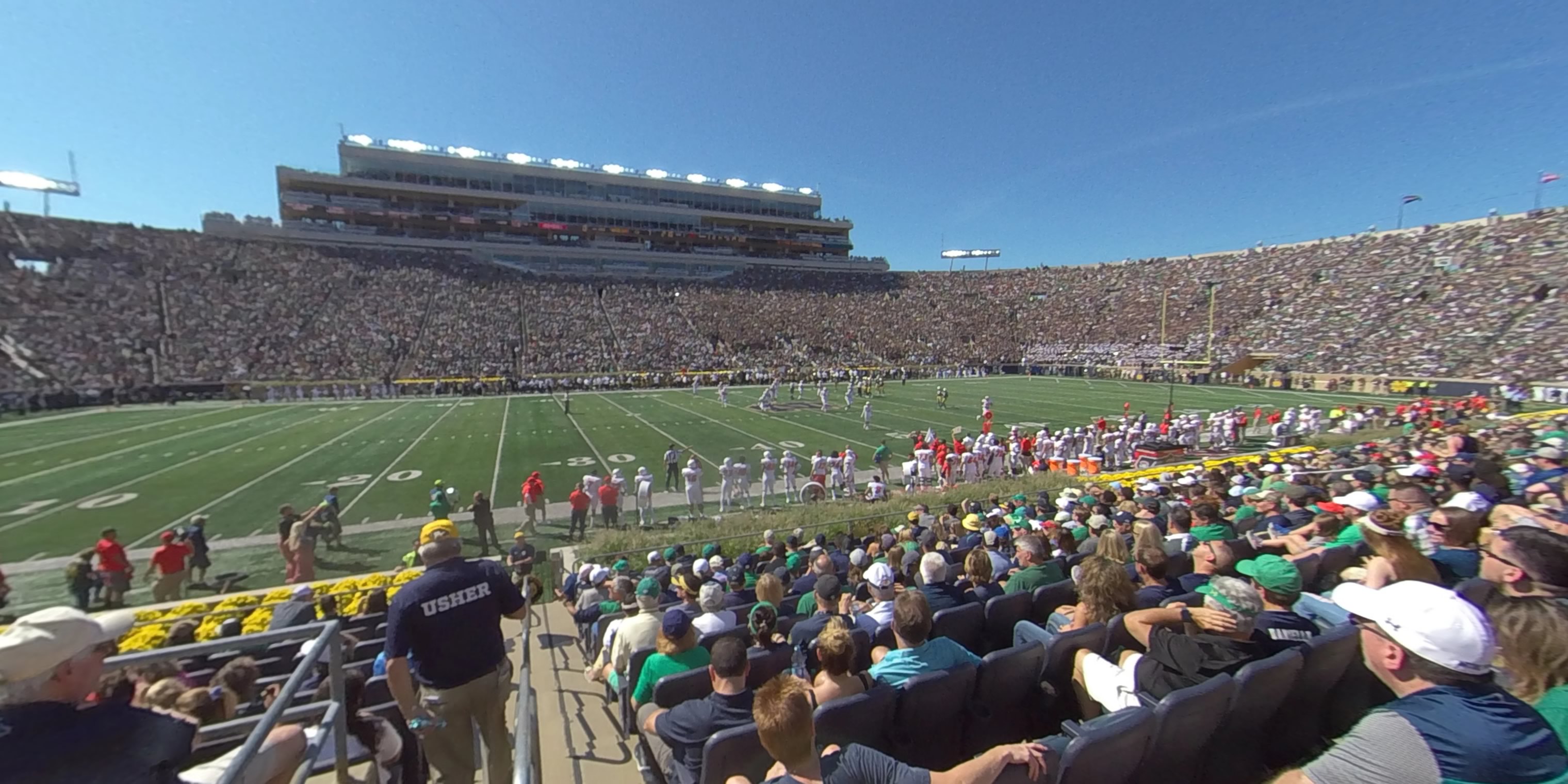 section 11 panoramic seat view  - notre dame stadium