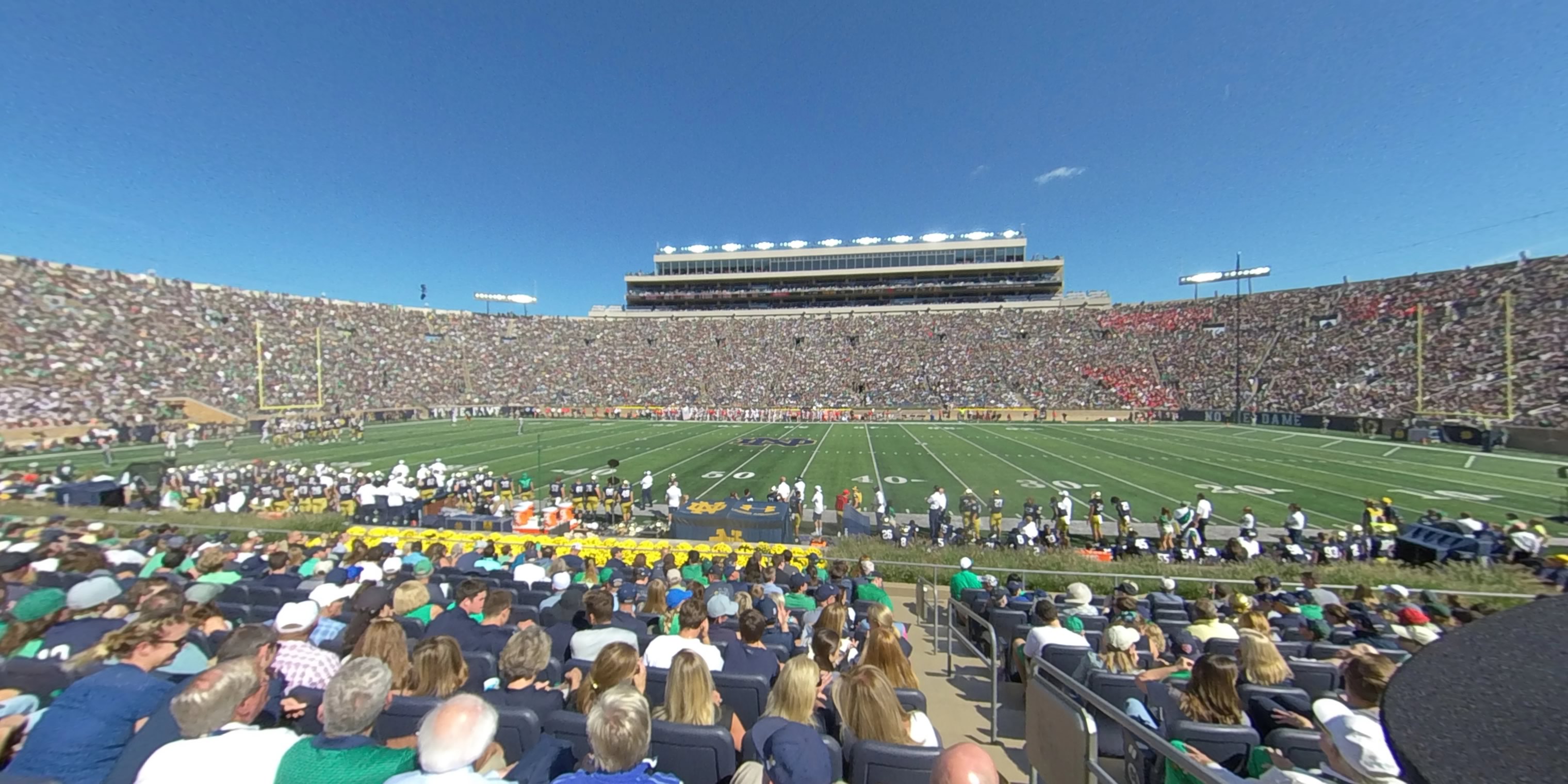 section 27 panoramic seat view  - notre dame stadium
