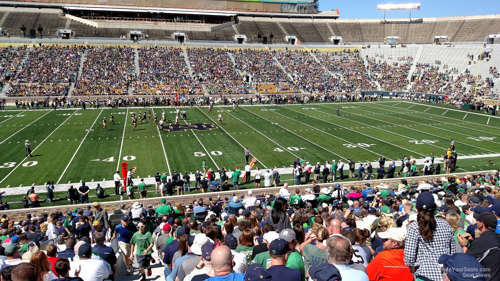 section 10, row 38 seat view  - notre dame stadium