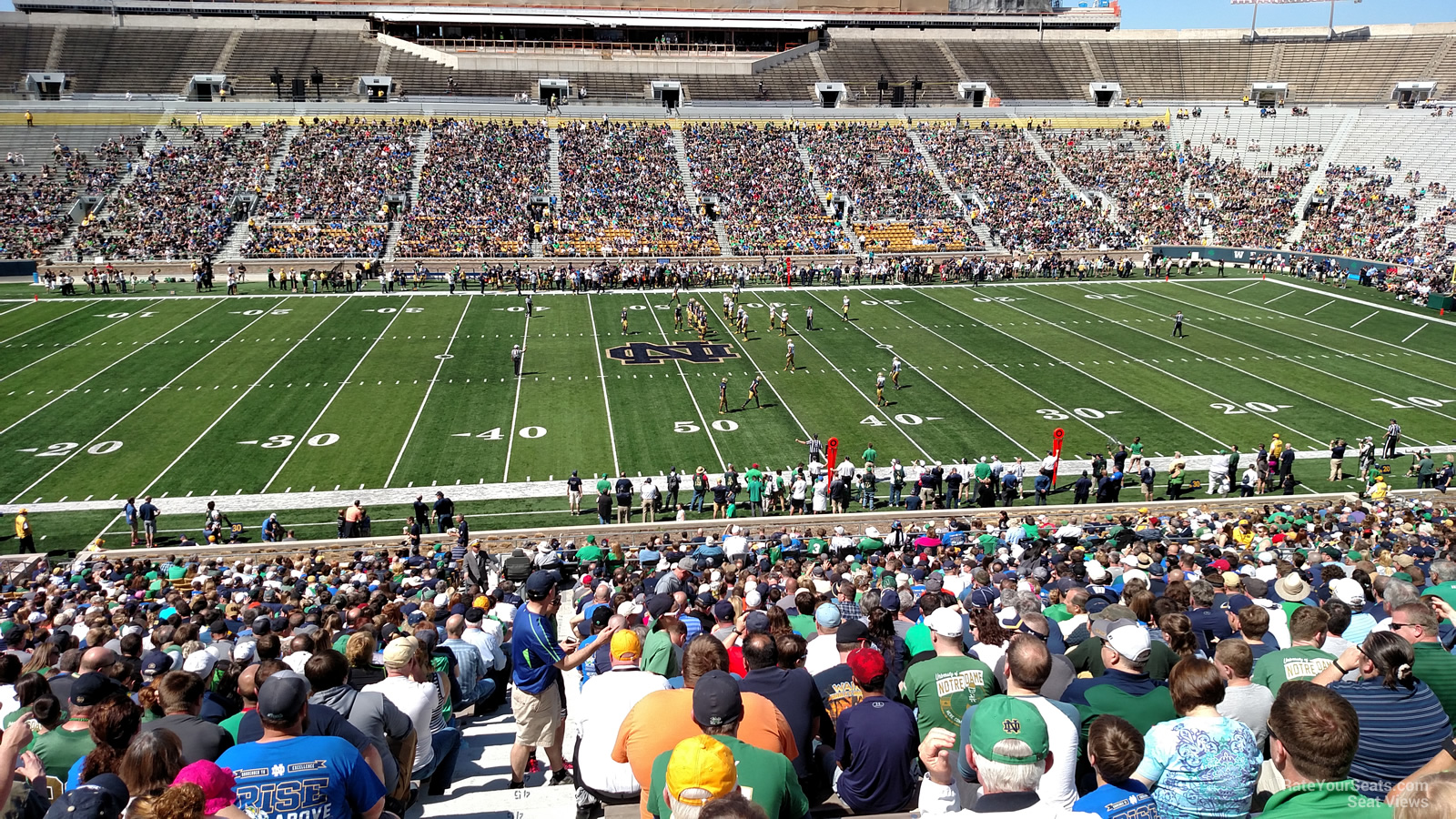 section 10, row 56 seat view  - notre dame stadium
