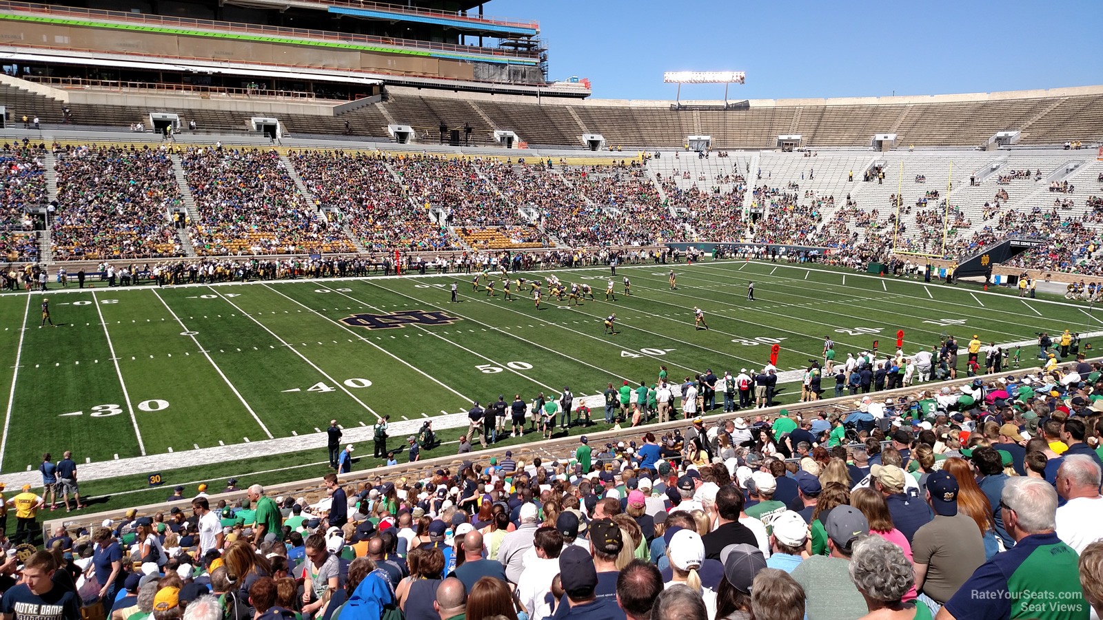 section 11, row 38 seat view  - notre dame stadium