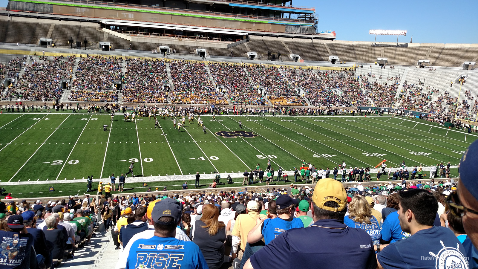 section 11, row 54 seat view  - notre dame stadium