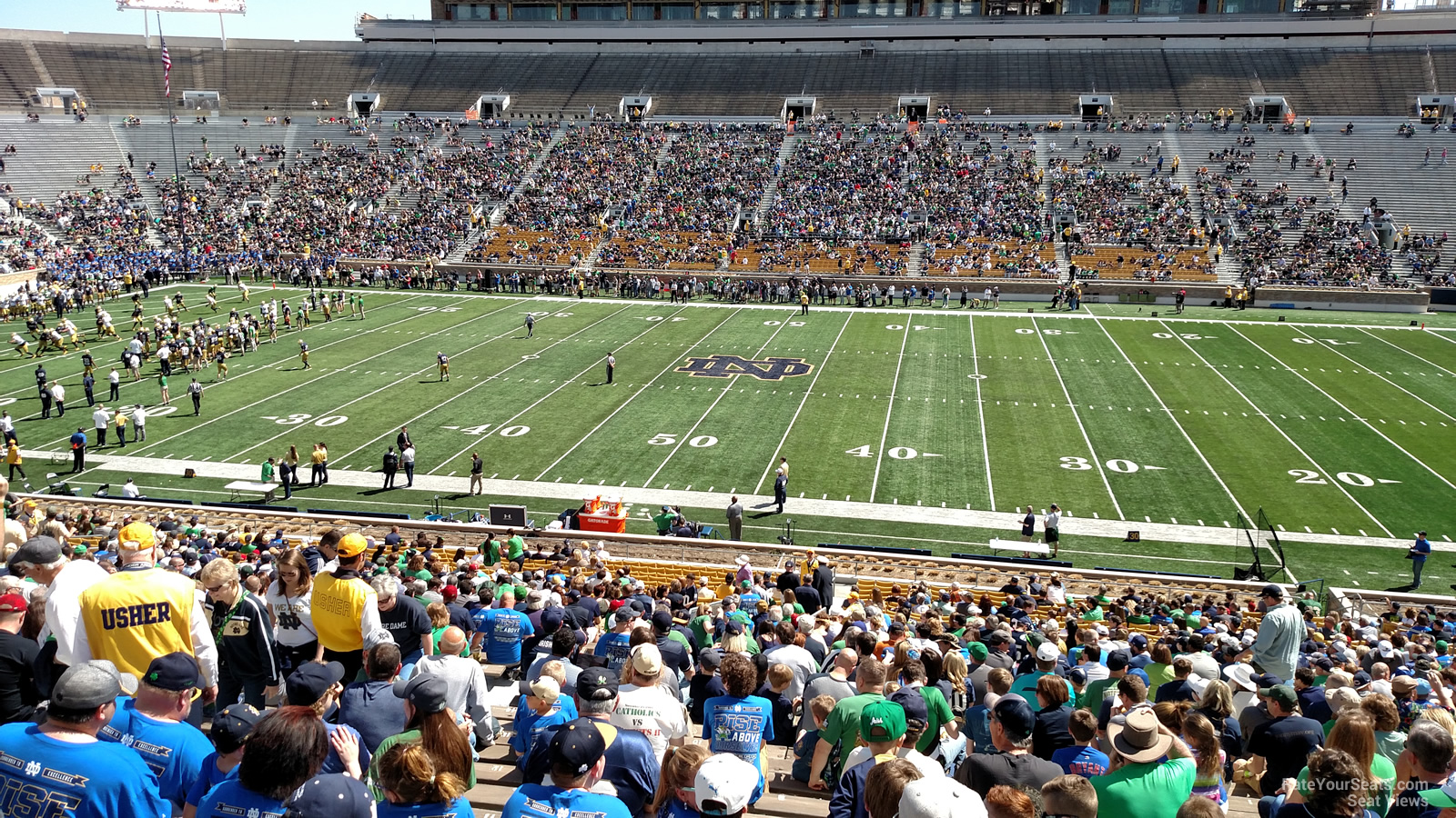 section 27, row 52 seat view  - notre dame stadium