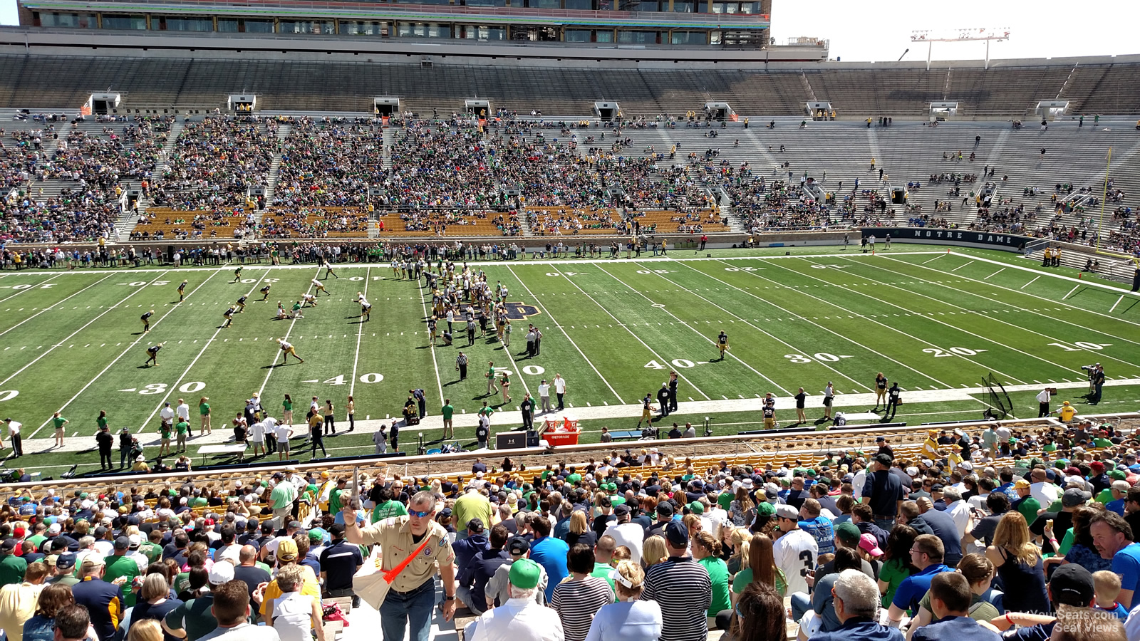 section 28, row 52 seat view  - notre dame stadium
