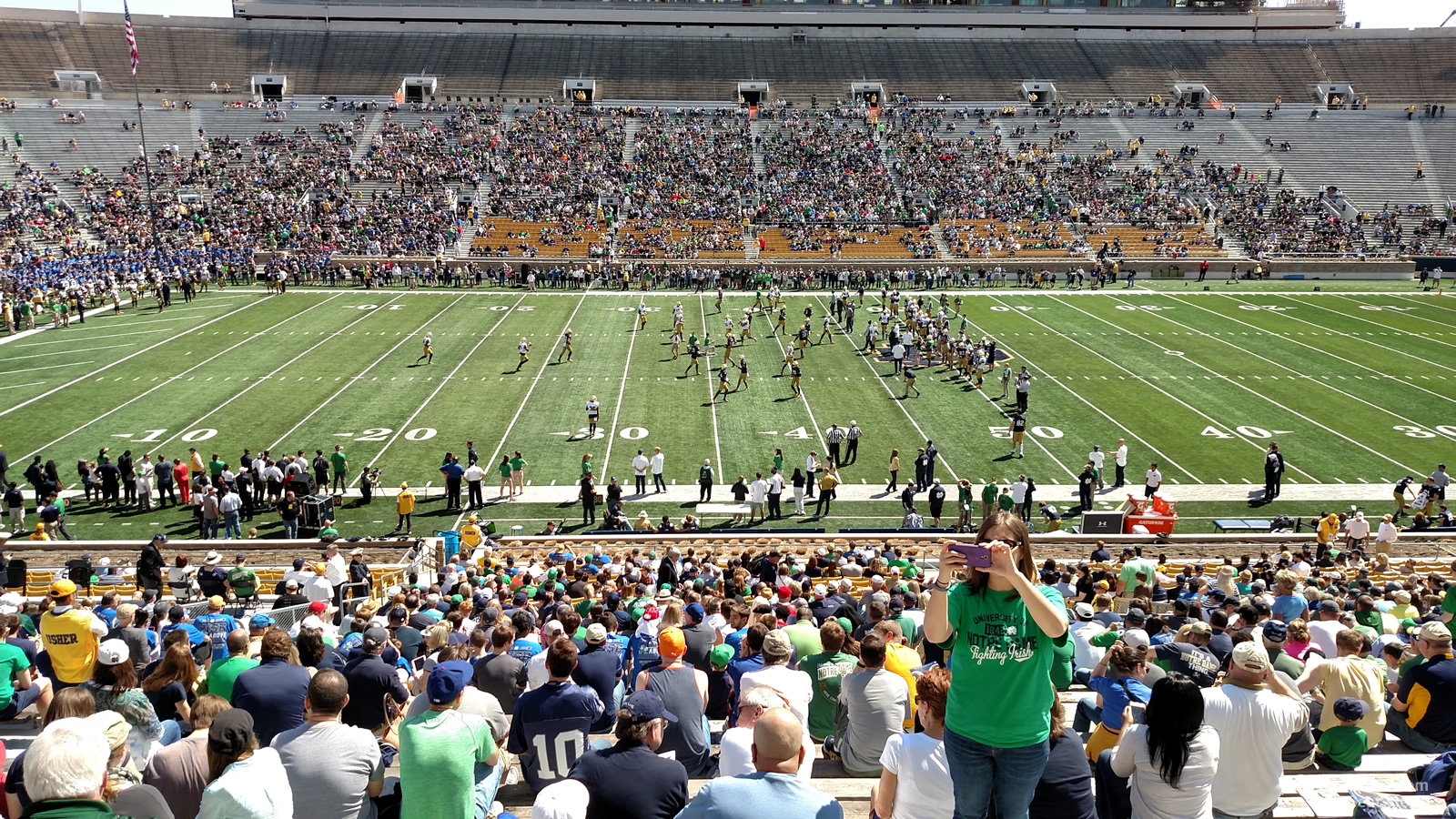 section 29, row 50 seat view  - notre dame stadium