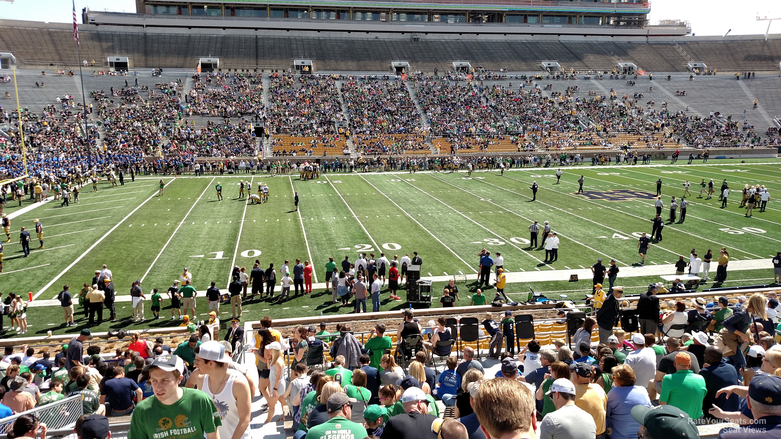section 30, row 36 seat view  - notre dame stadium