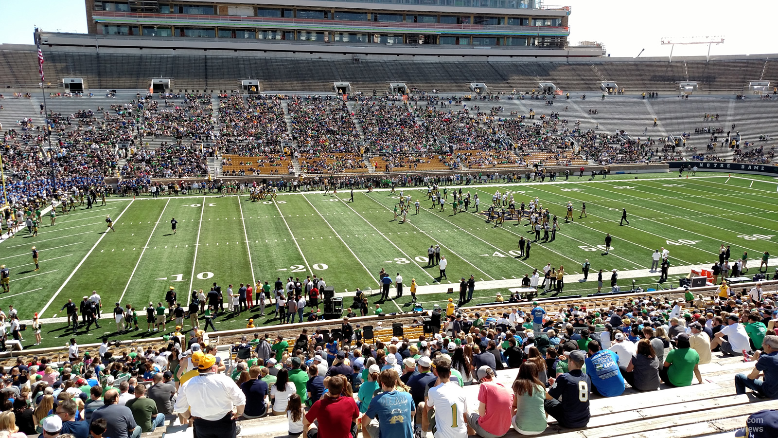section 30, row 52 seat view  - notre dame stadium