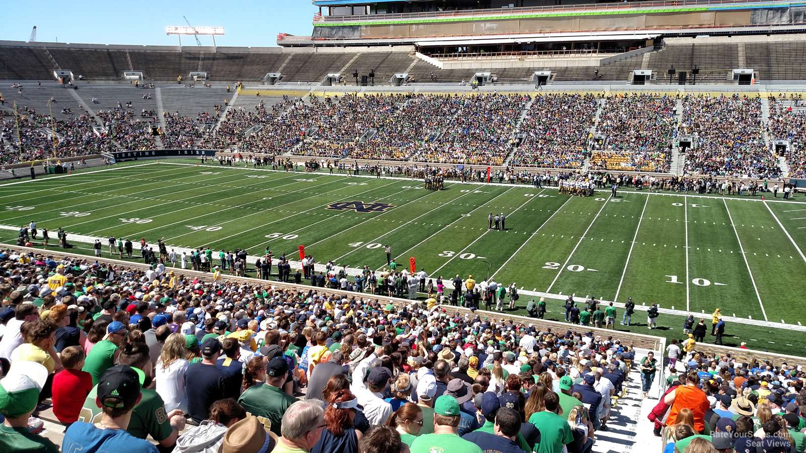 section 7, row 55 seat view  - notre dame stadium