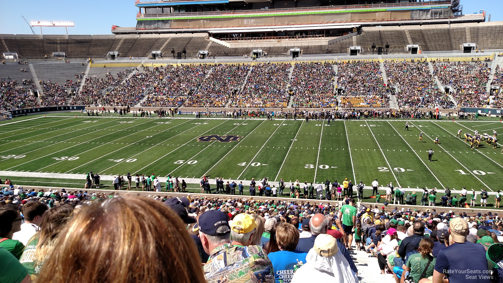 section 8, row 55 seat view  - notre dame stadium