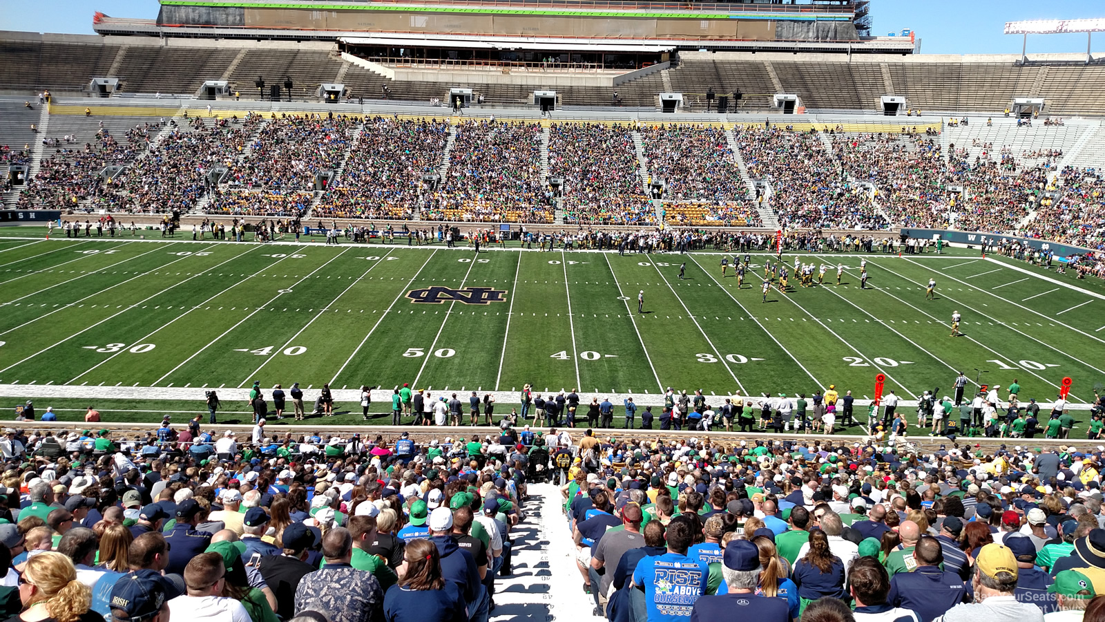 section 9, row 56 seat view  - notre dame stadium