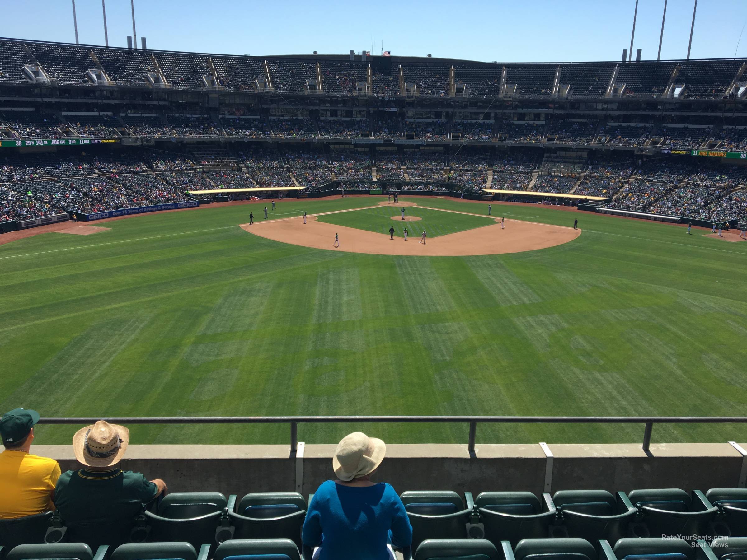 Section 243 at RingCentral Coliseum - Oakland Athletics - RateYourSeats.com