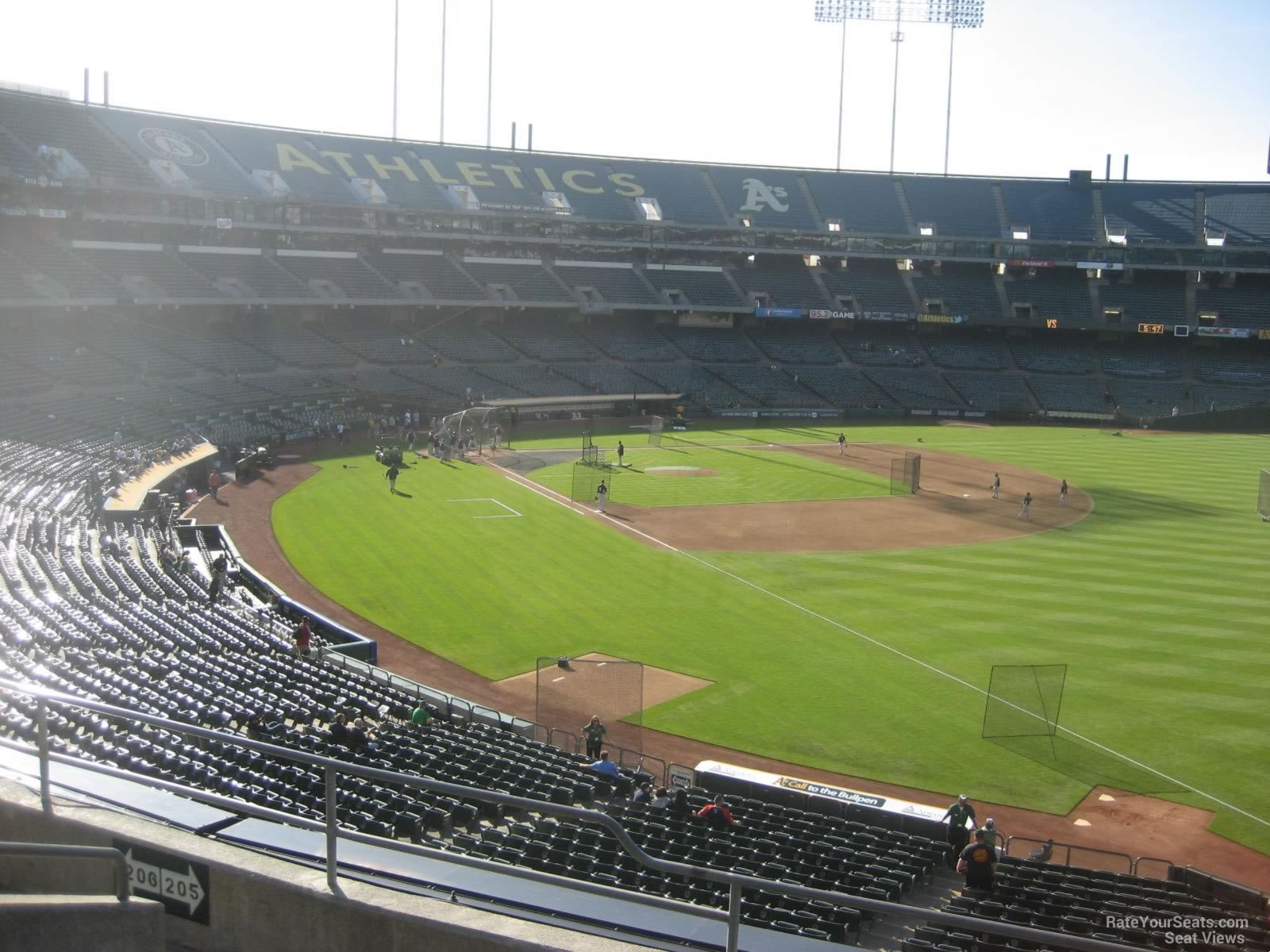 RingCentral Coliseum Section 205 - Oakland Athletics - RateYourSeats.com