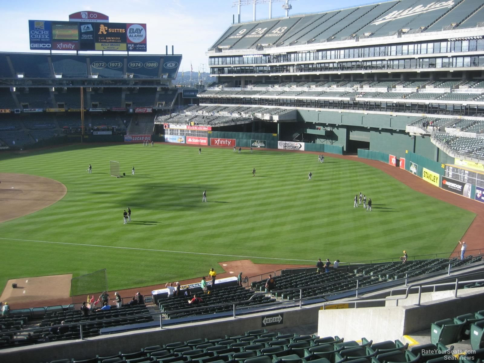 Oakland Coliseum Section 207 - Oakland Athletics - RateYourSeats.com