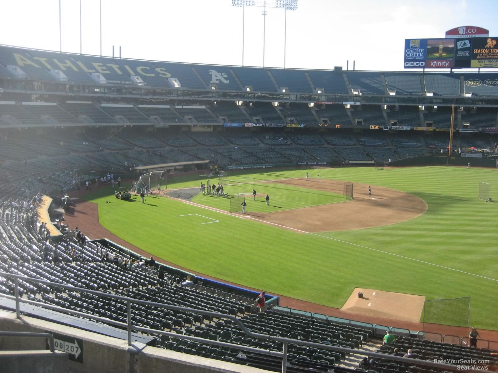 Oakland Coliseum Section 207 - Oakland Athletics - RateYourSeats.com