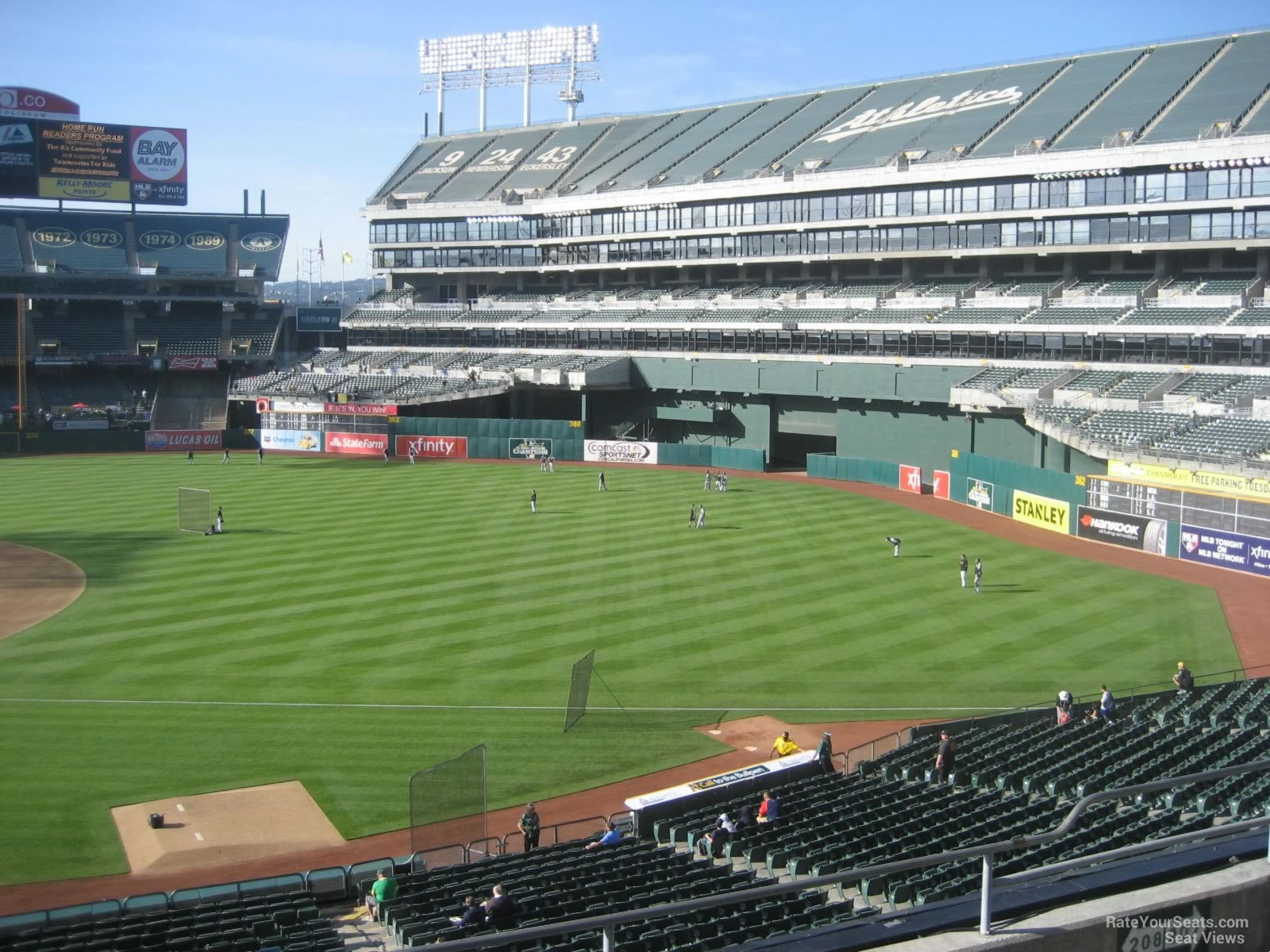 Oakland Athletics - Oakland Coliseum Section 208 - RateYourSeats.com