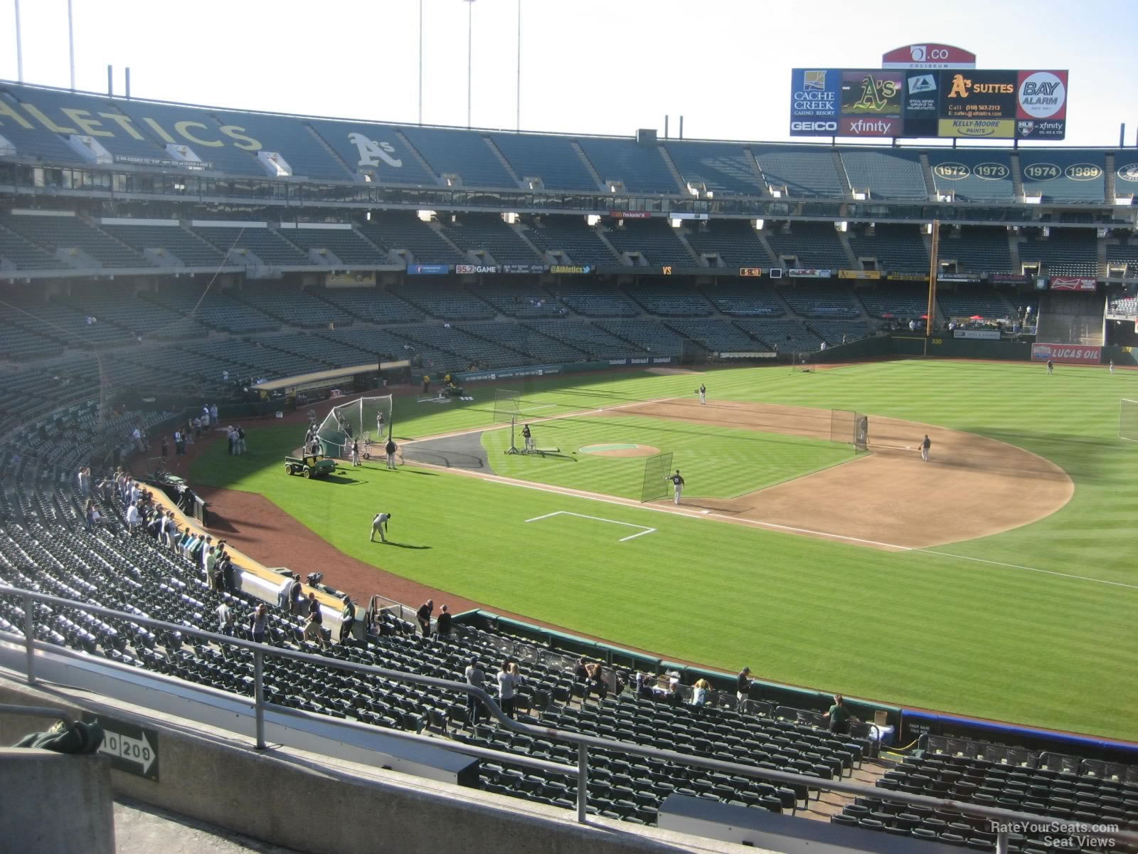 Oakland Coliseum Section 209 - Oakland Athletics - Rateyourseats.com