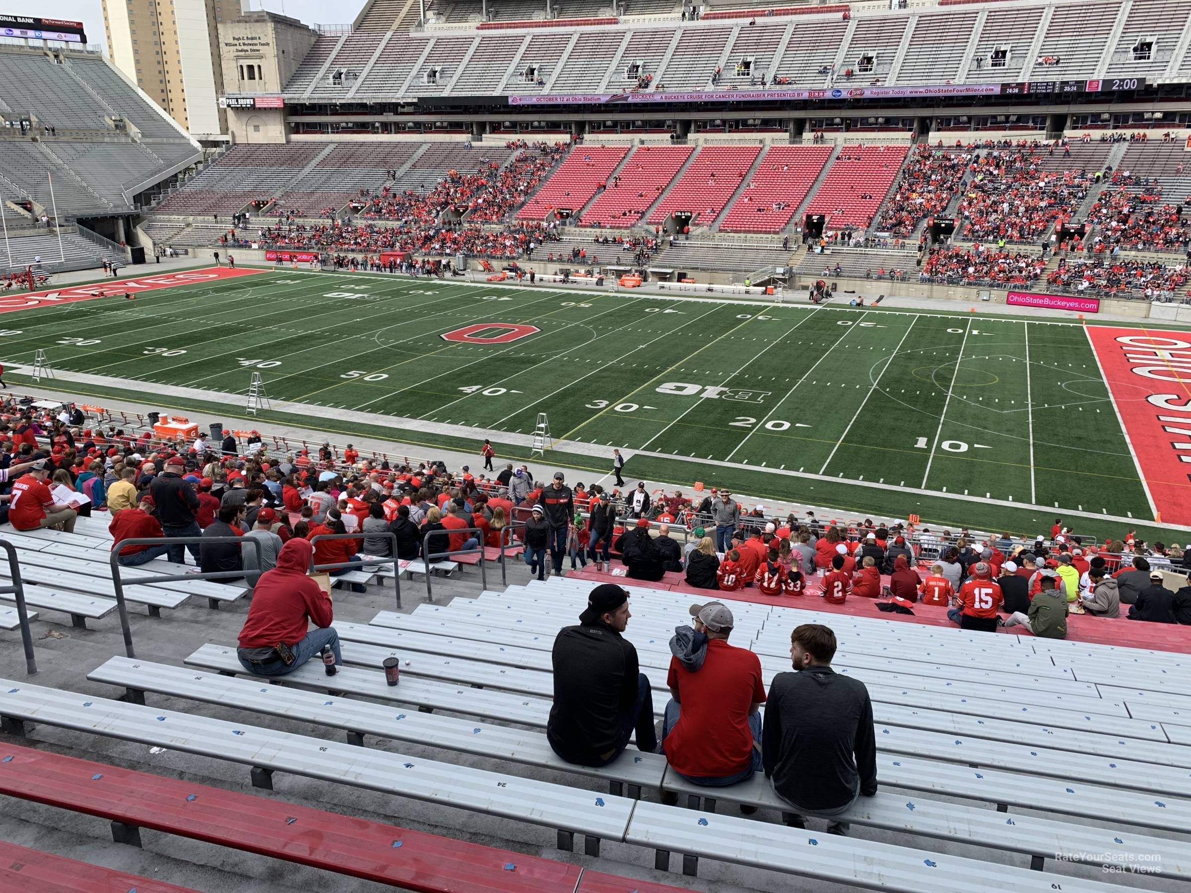 section 18a, row 25 seat view  - ohio stadium