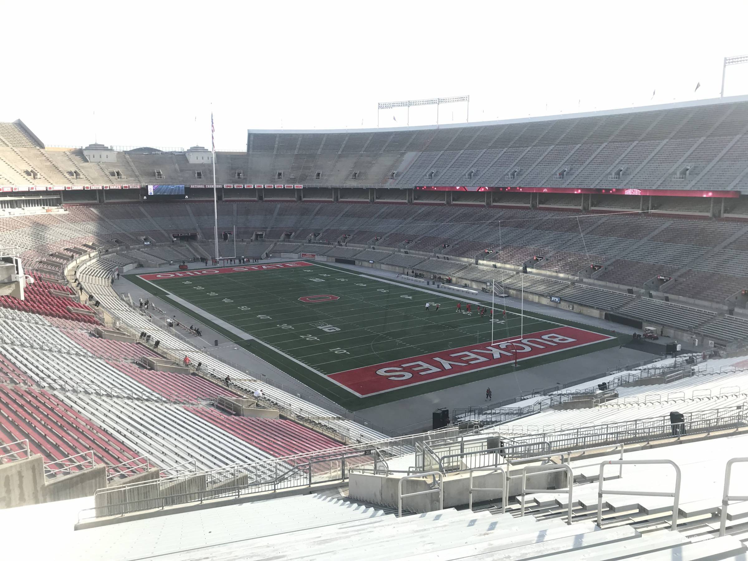section 31b, row 25 seat view for football - ohio stadium