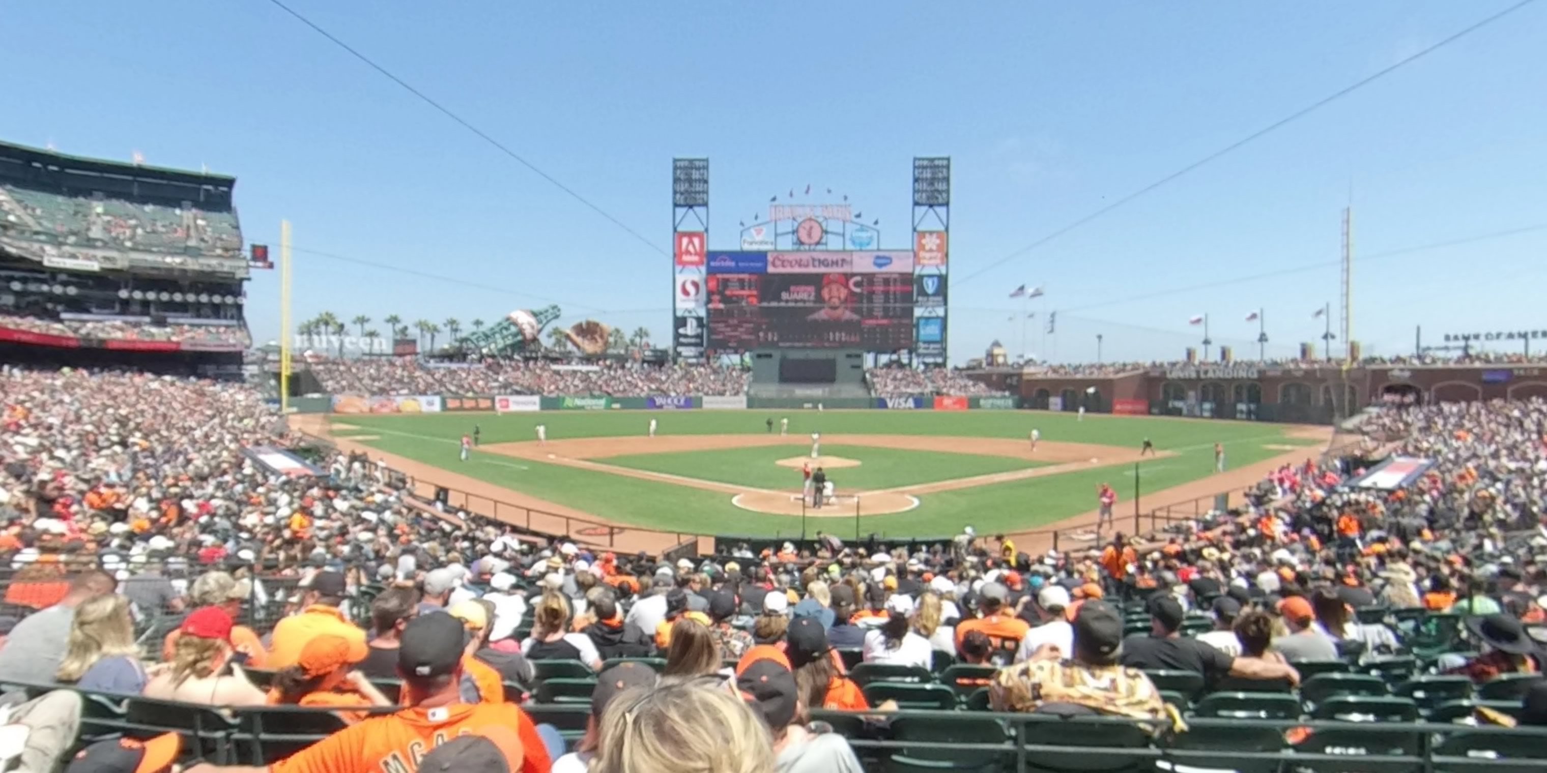 section 115 panoramic seat view  for baseball - oracle park