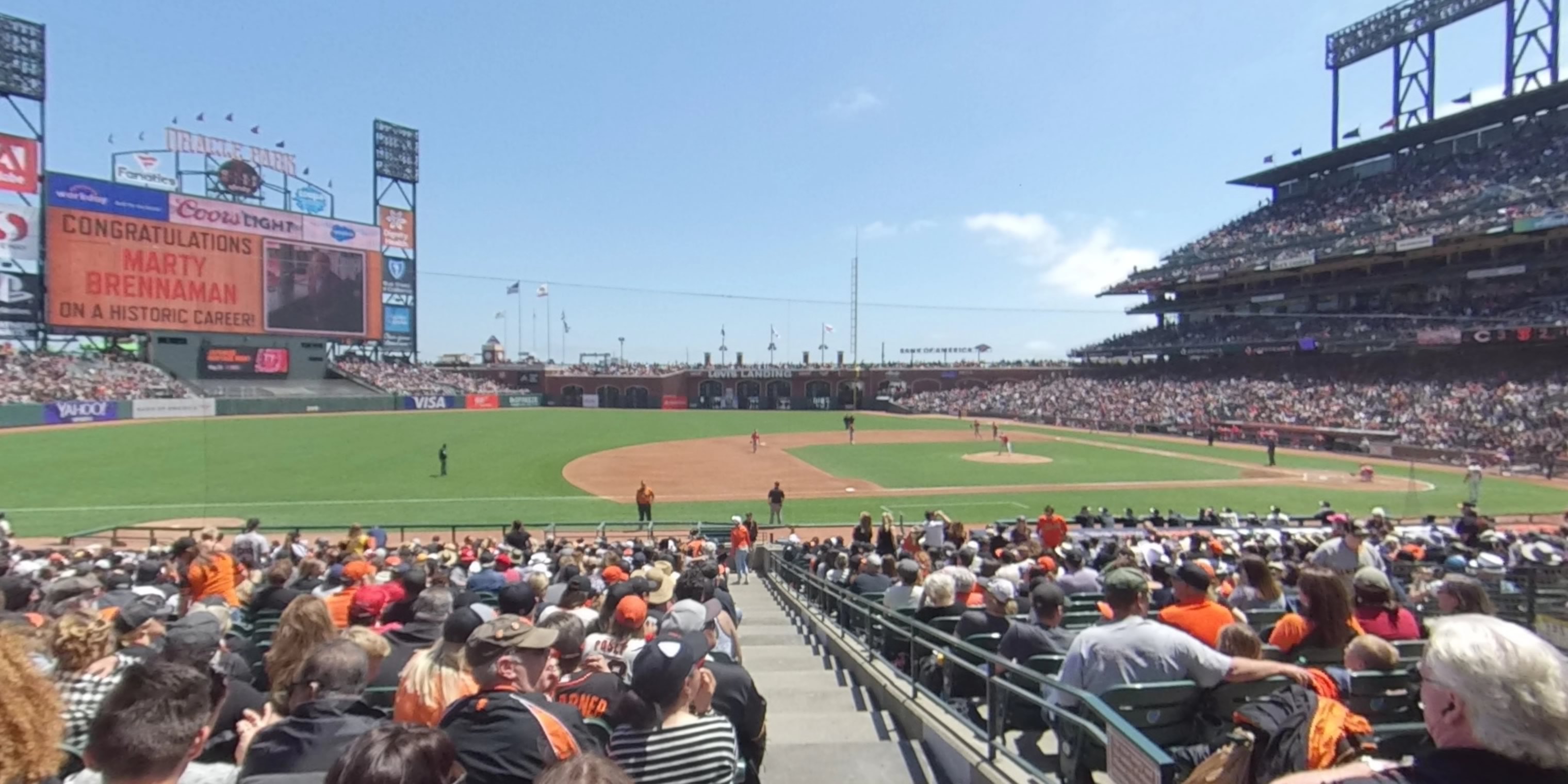 section 124 panoramic seat view  for baseball - oracle park