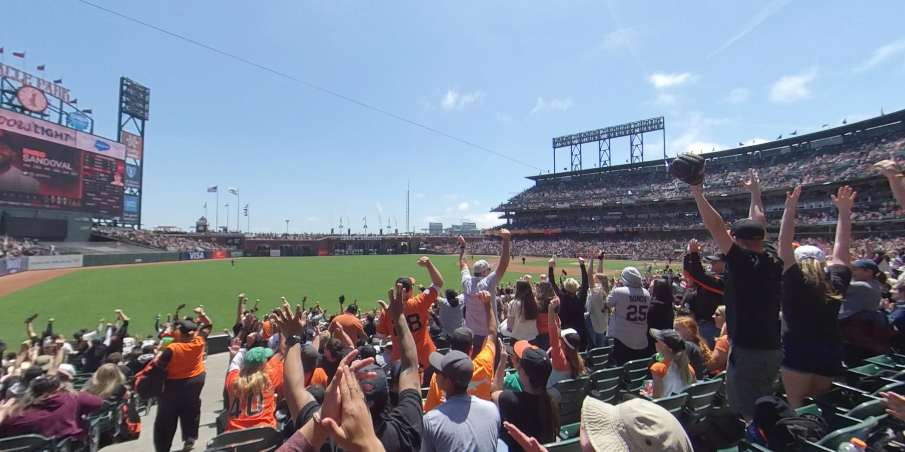 section 130 panoramic seat view  for baseball - oracle park
