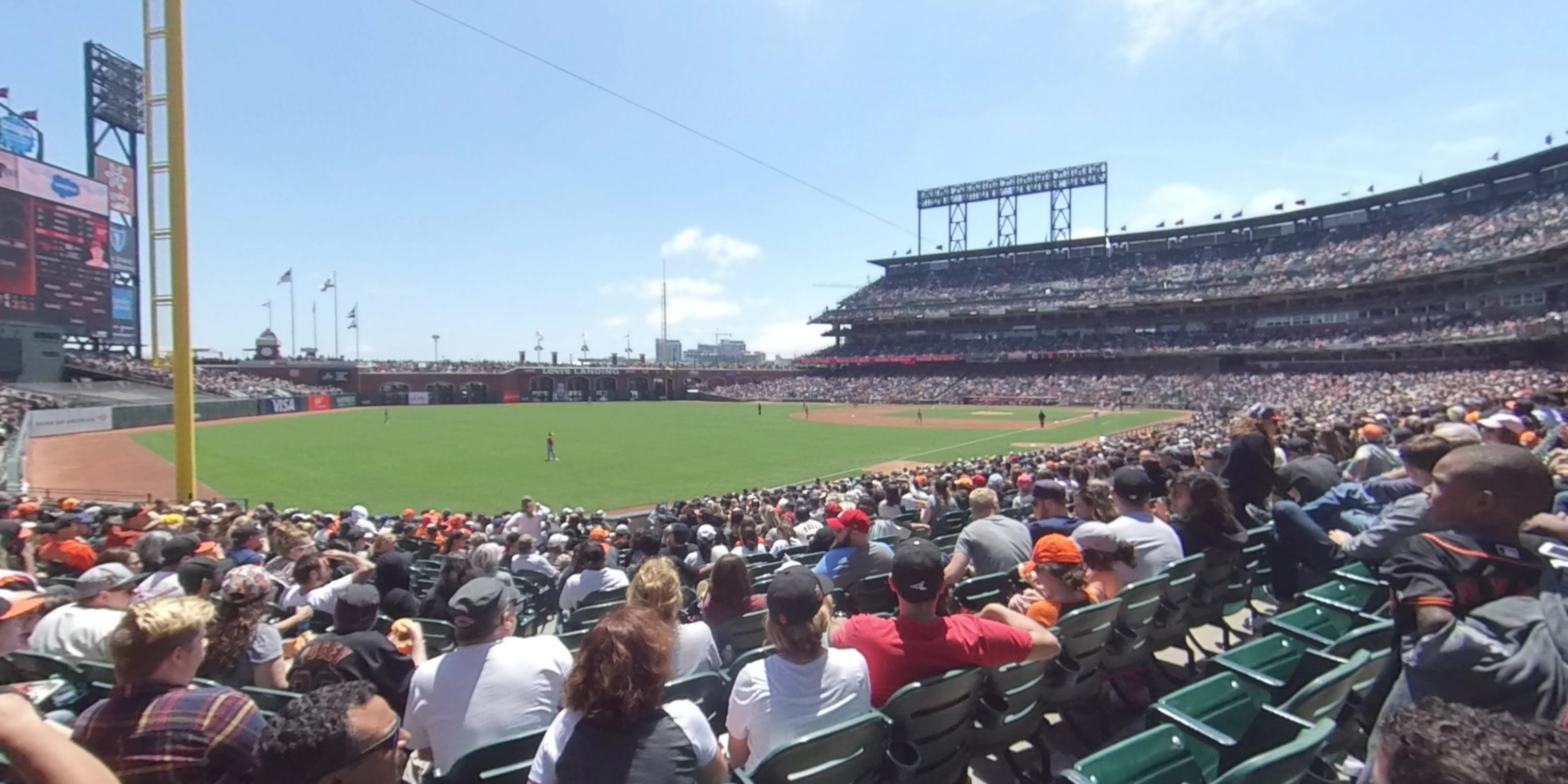 section 132 panoramic seat view  for baseball - oracle park