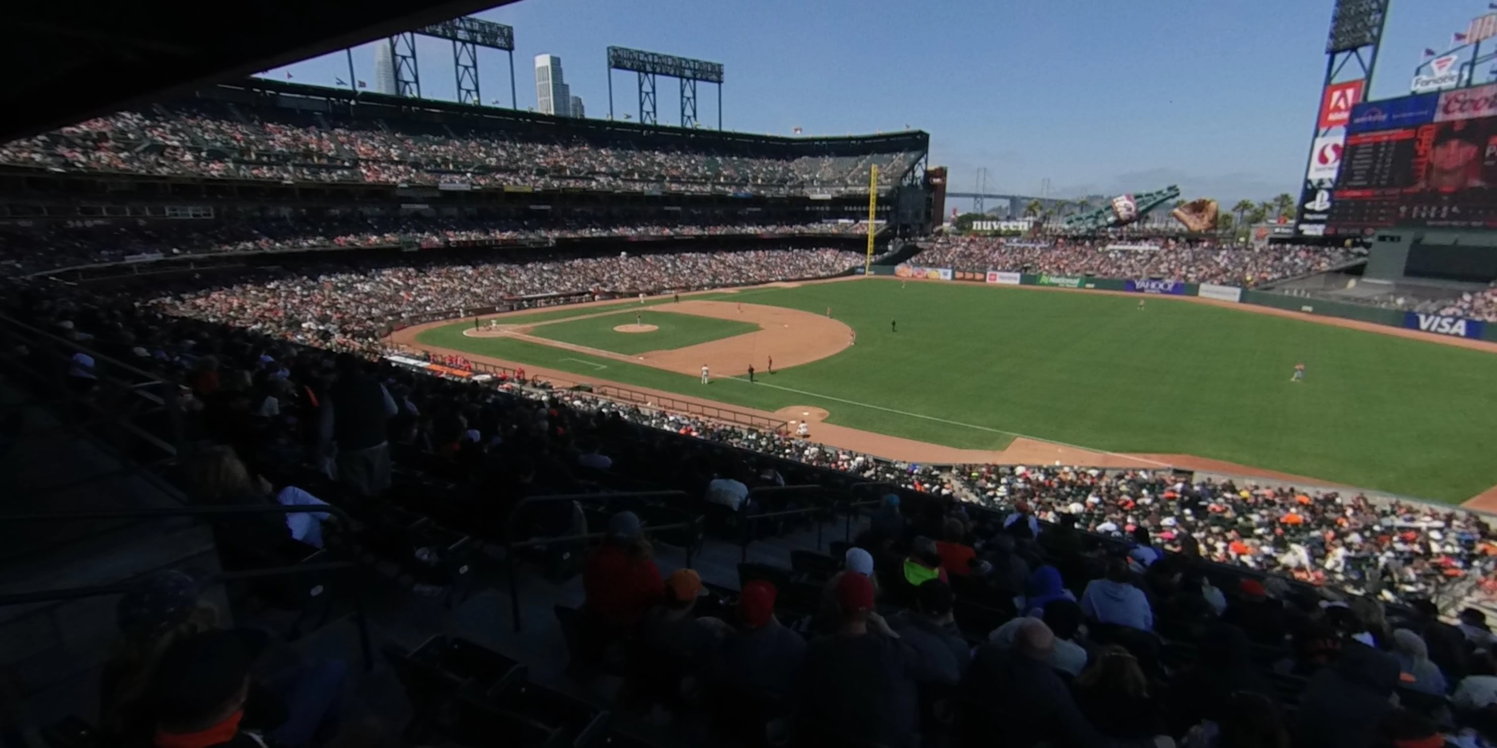 section 202 panoramic seat view  for baseball - oracle park