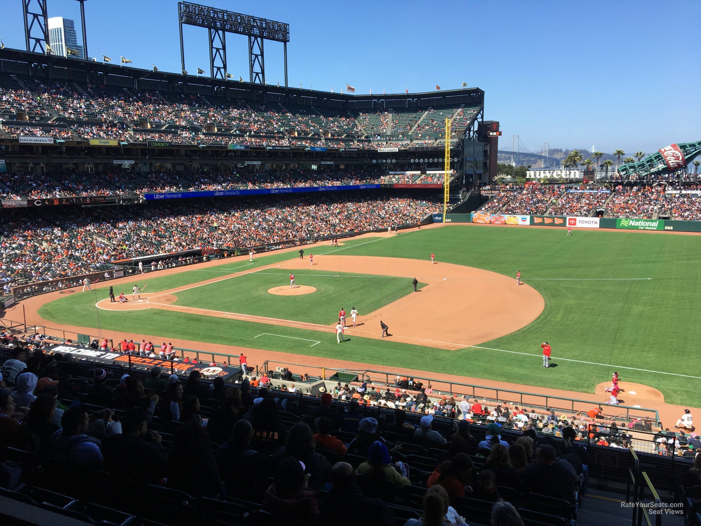 section 204, row i seat view  for baseball - oracle park