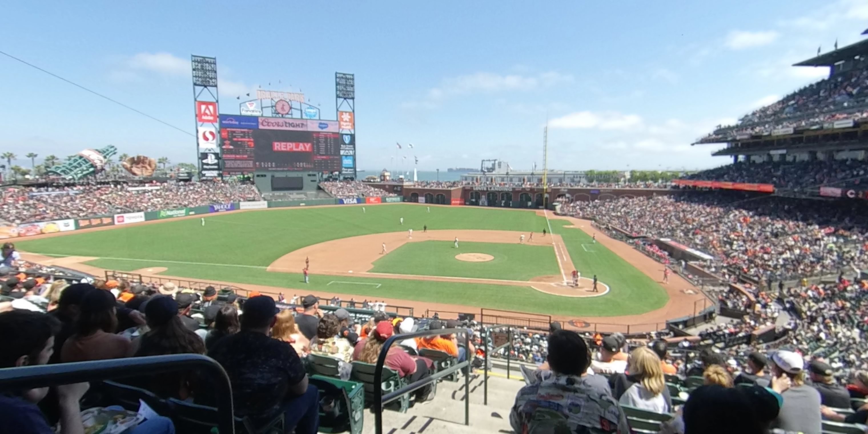 section 220 panoramic seat view  for baseball - oracle park