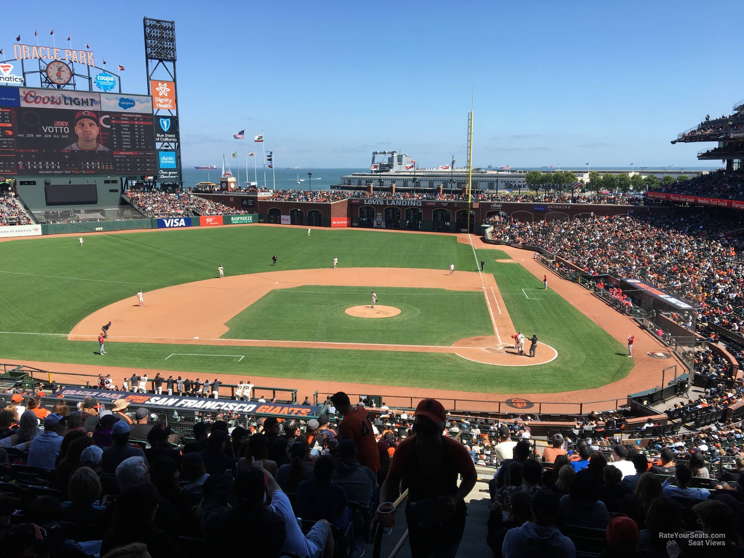 section 220, row i seat view  for baseball - oracle park