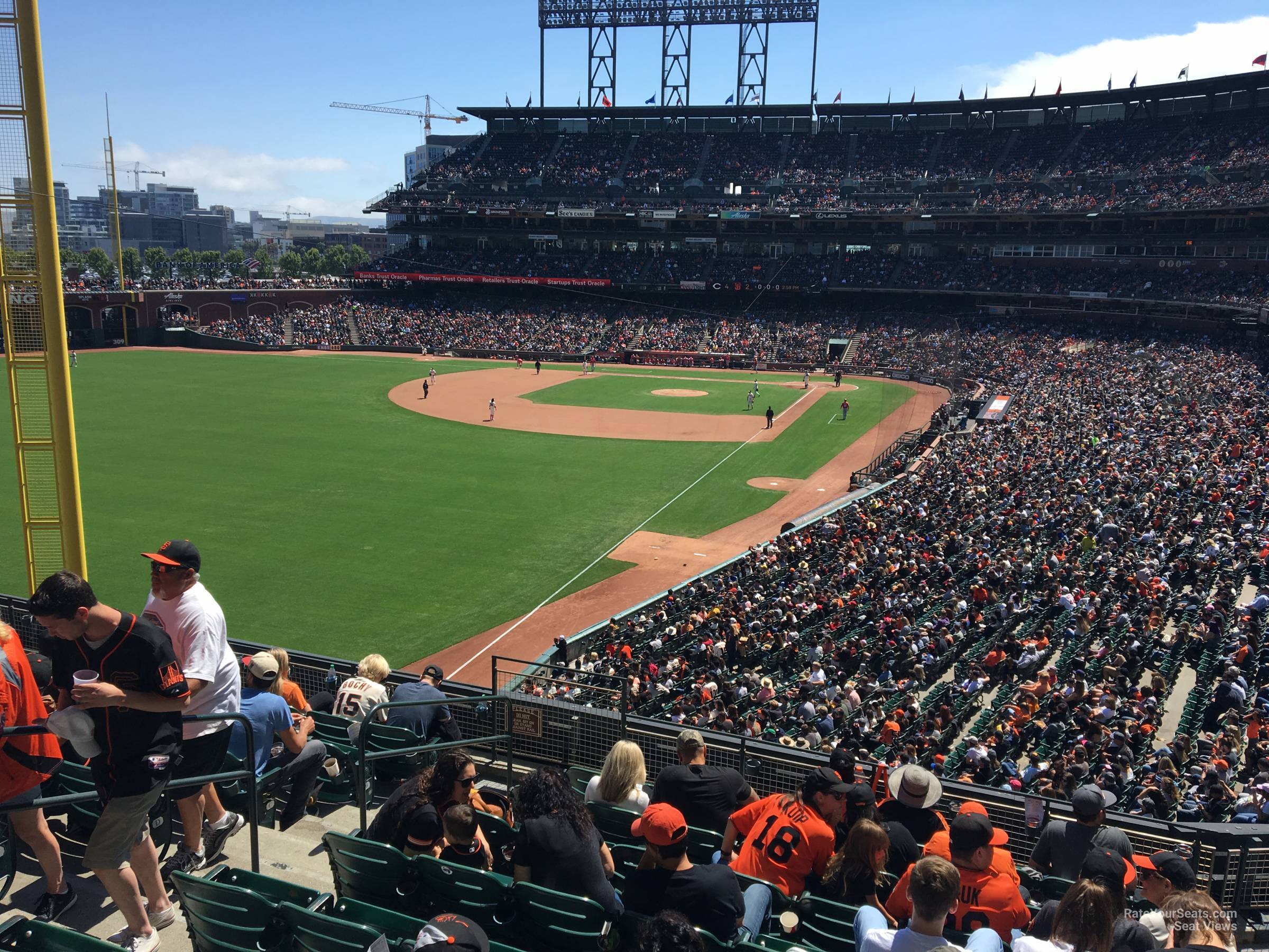 section 233, row h seat view  for baseball - oracle park