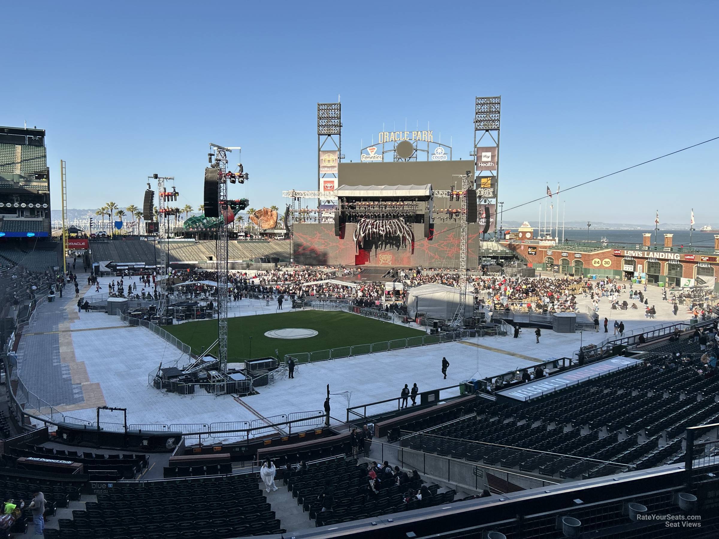 section 213, row e seat view  for concert - oracle park
