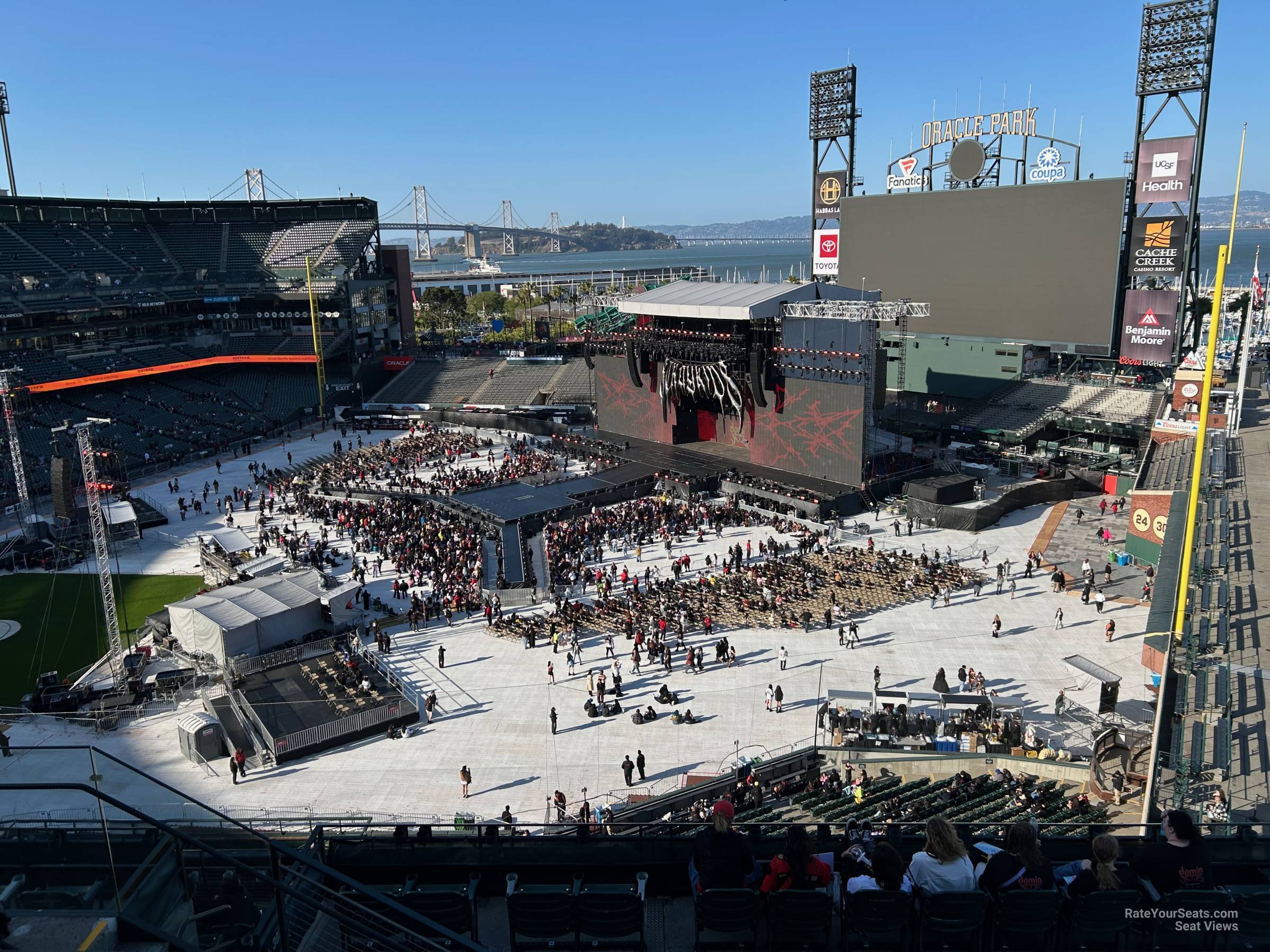 section 302, row 5 seat view for concert - oracle park