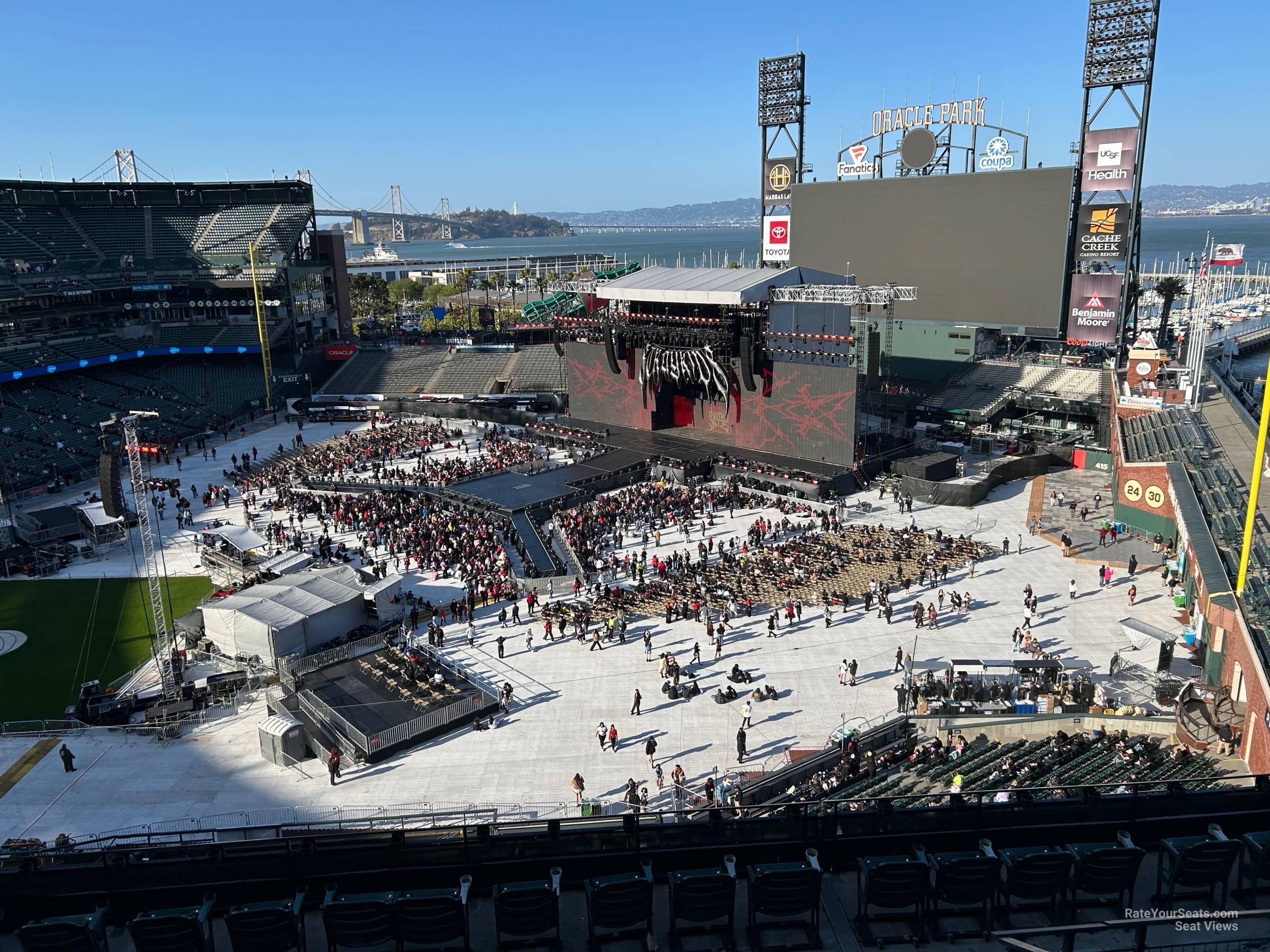 section 304, row 5 seat view for concert - oracle park