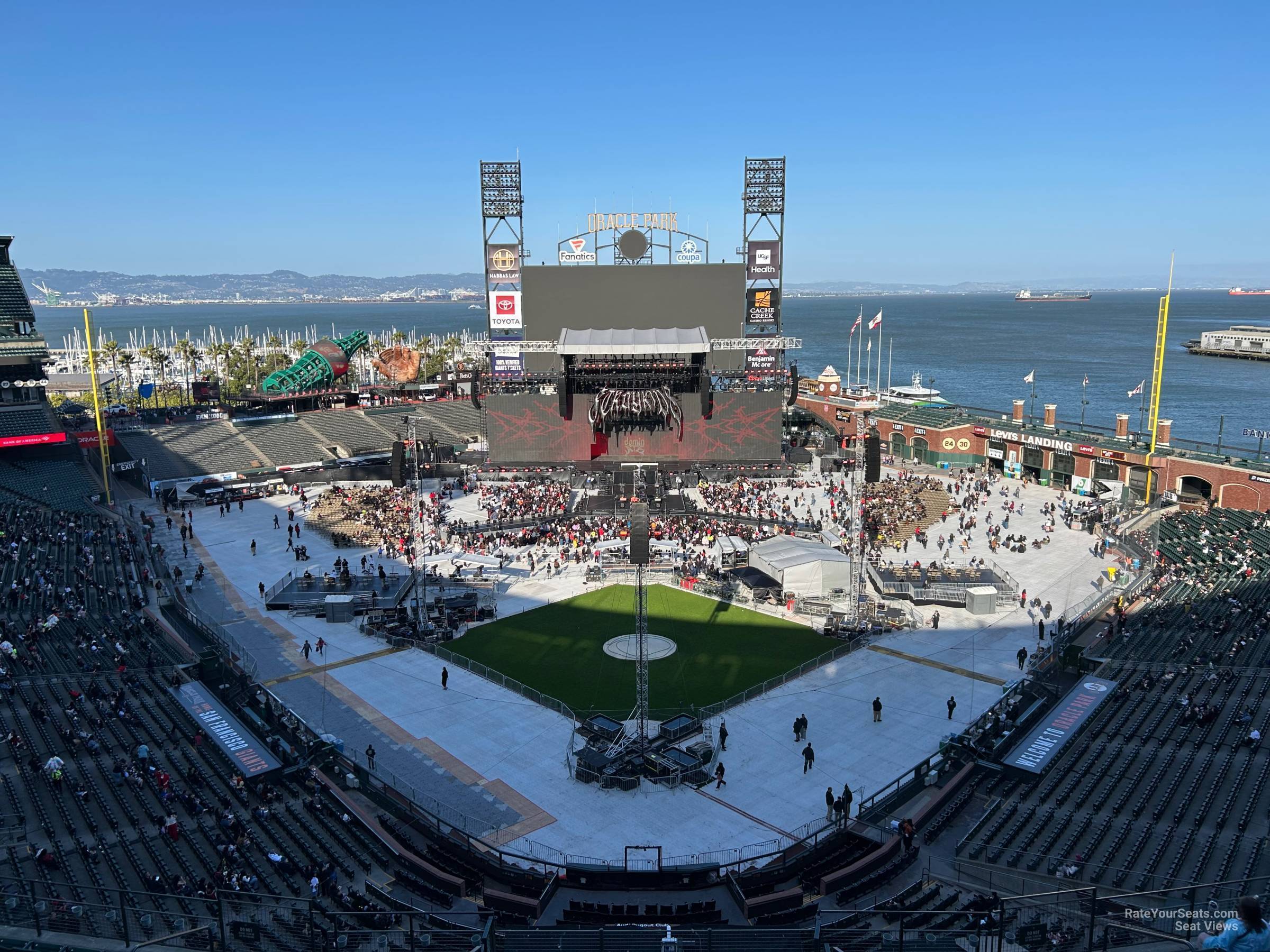 section 315, row 5 seat view for concert - oracle park