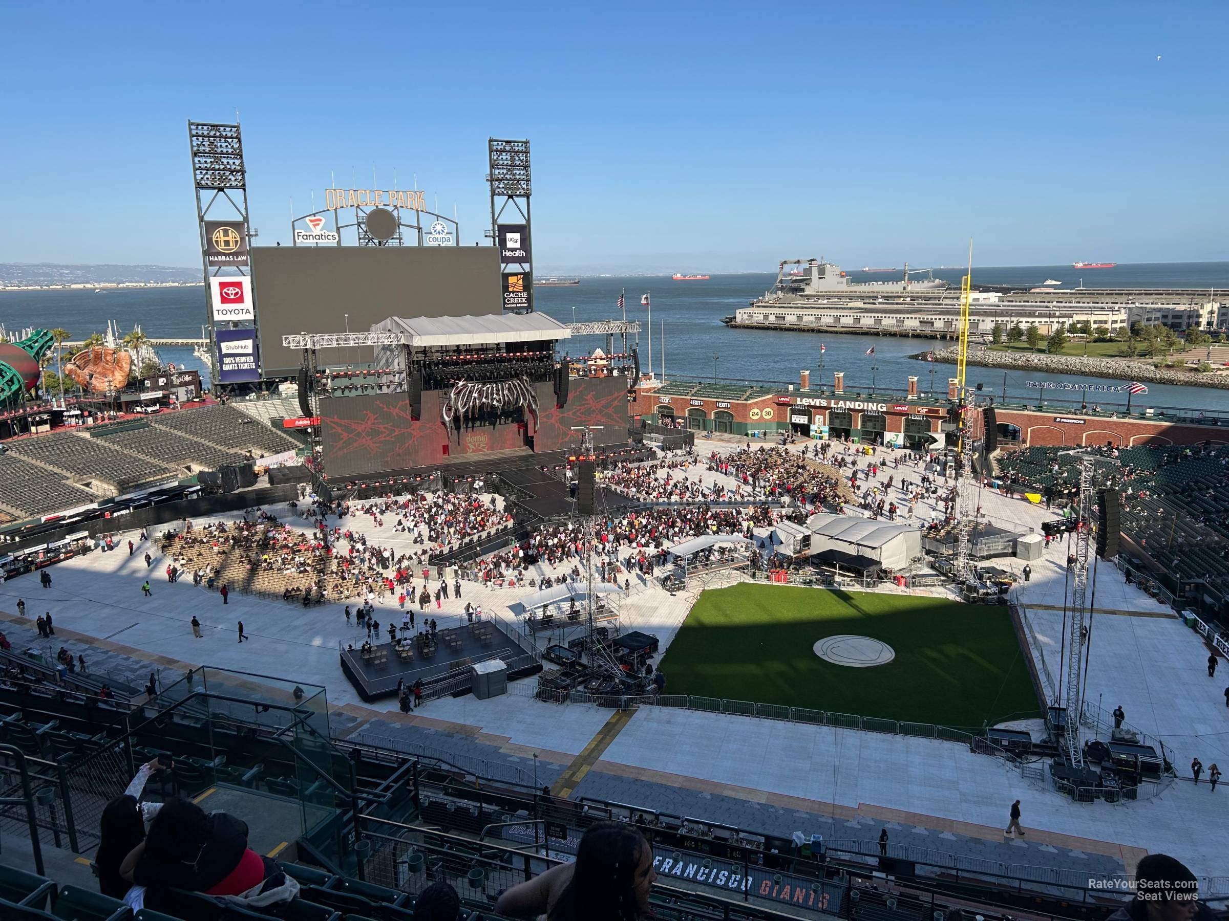 section 324, row 5 seat view for concert - oracle park