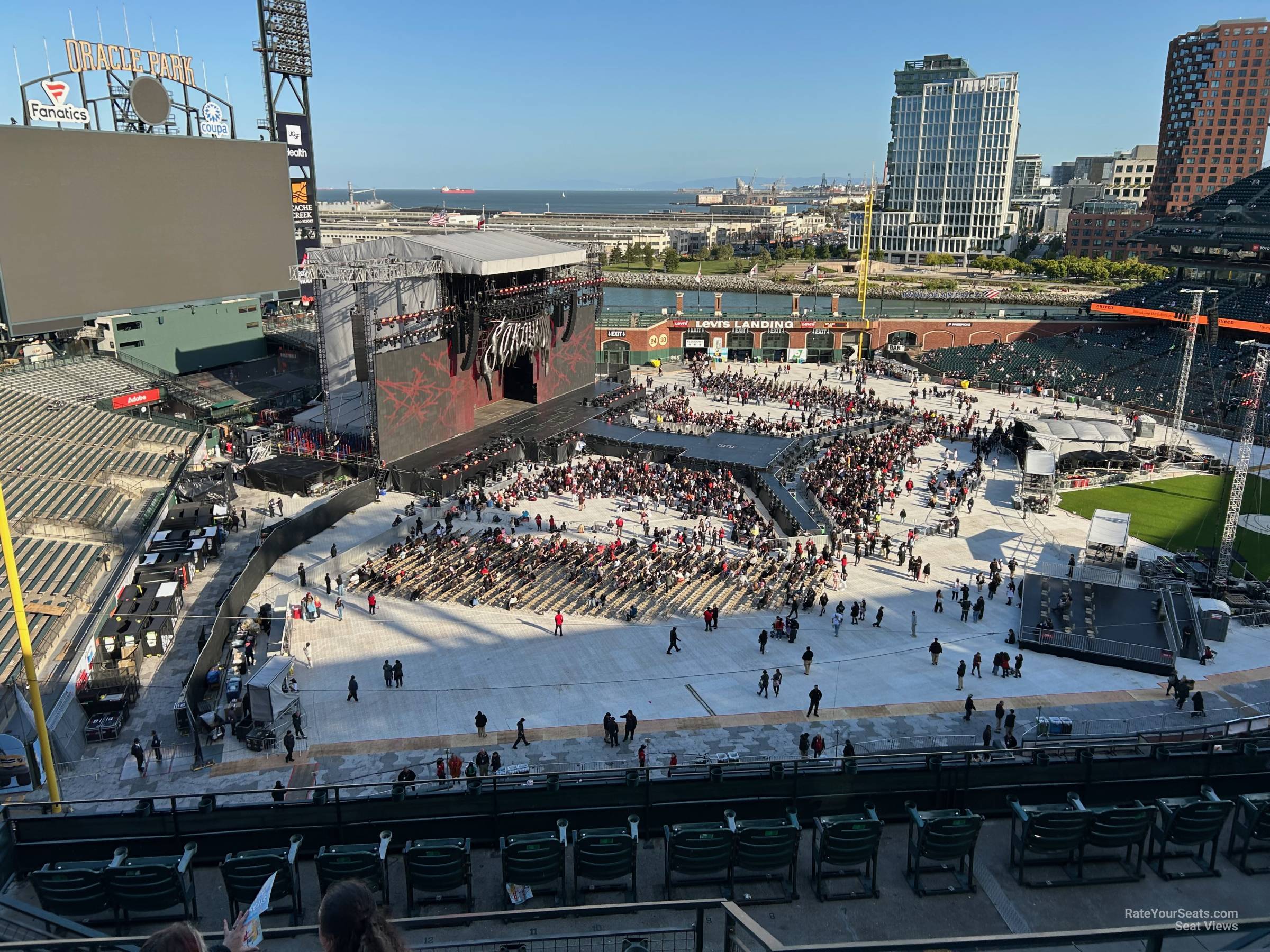 section 330, row 5 seat view for concert - oracle park