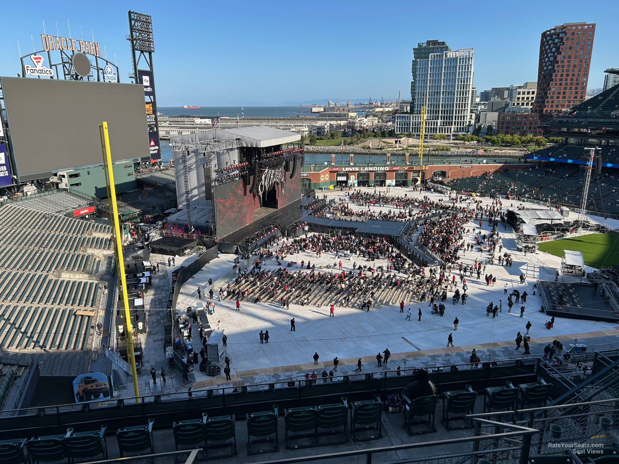 section 331, row 5 seat view for concert - oracle park