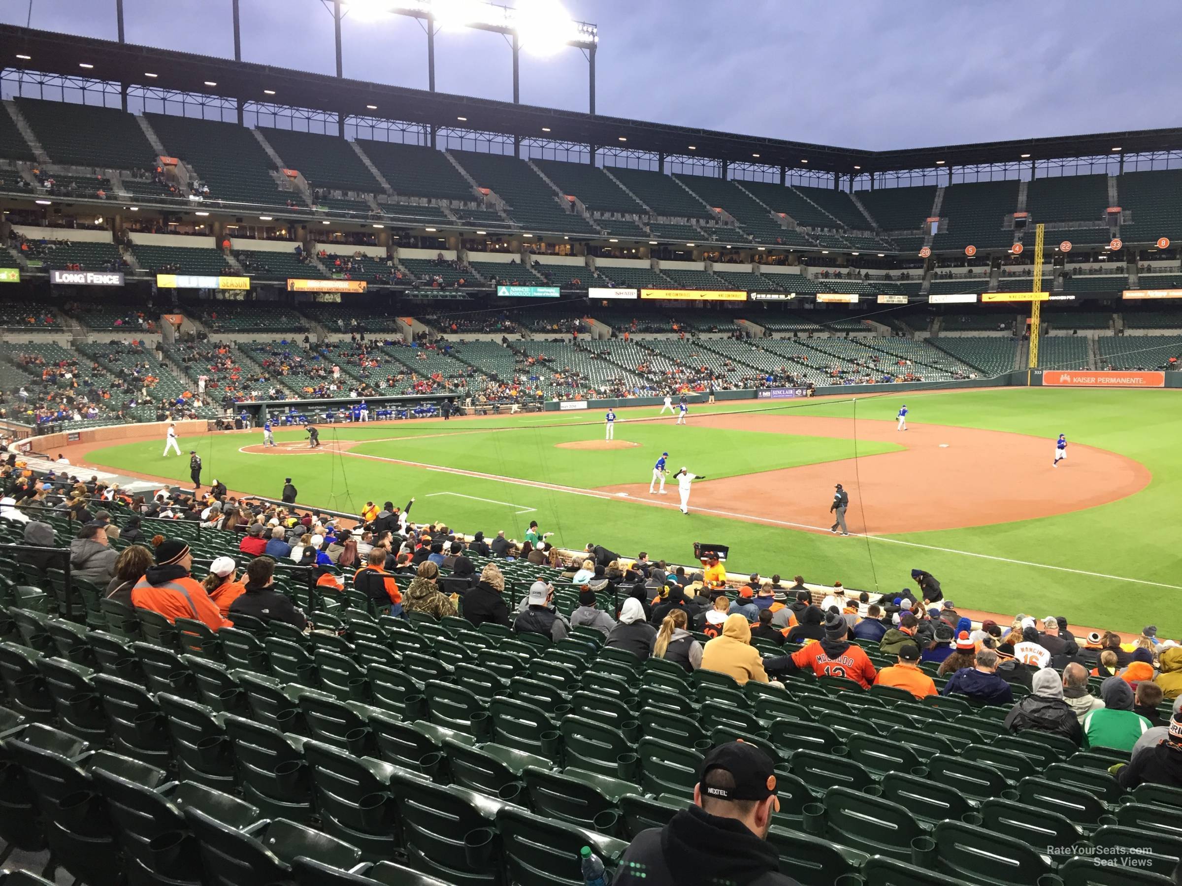 section 14, row 20 seat view  - oriole park
