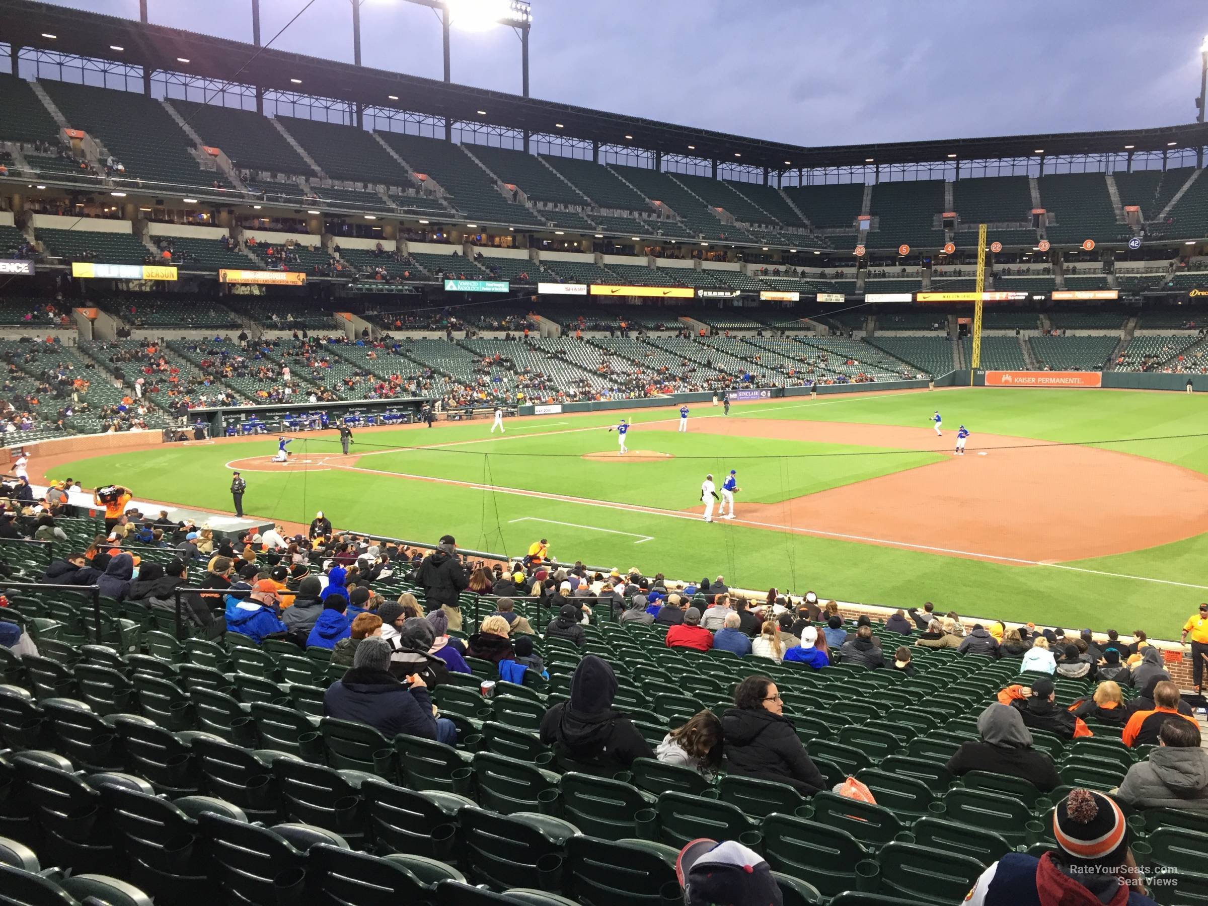 section 16, row 20 seat view  - oriole park