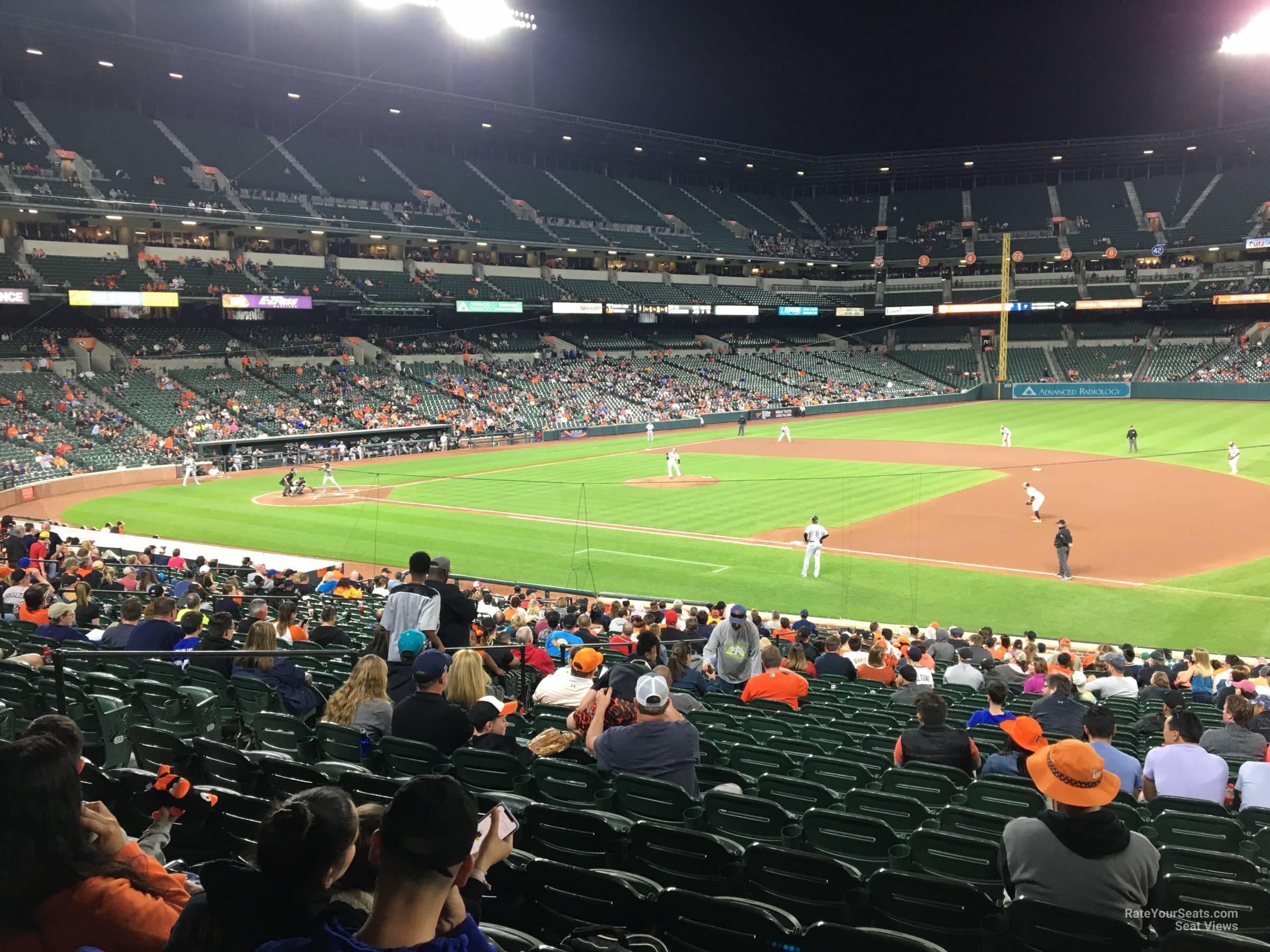 section 16, row 27 seat view  - oriole park