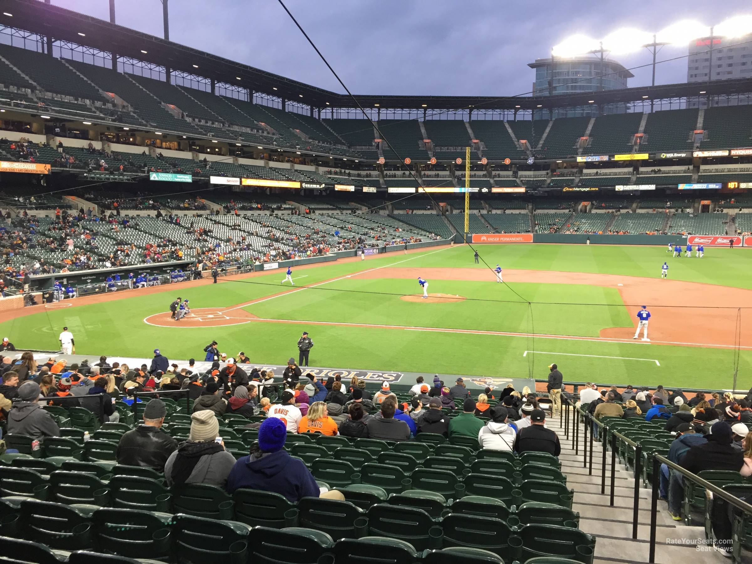 section 22, row 20 seat view  - oriole park