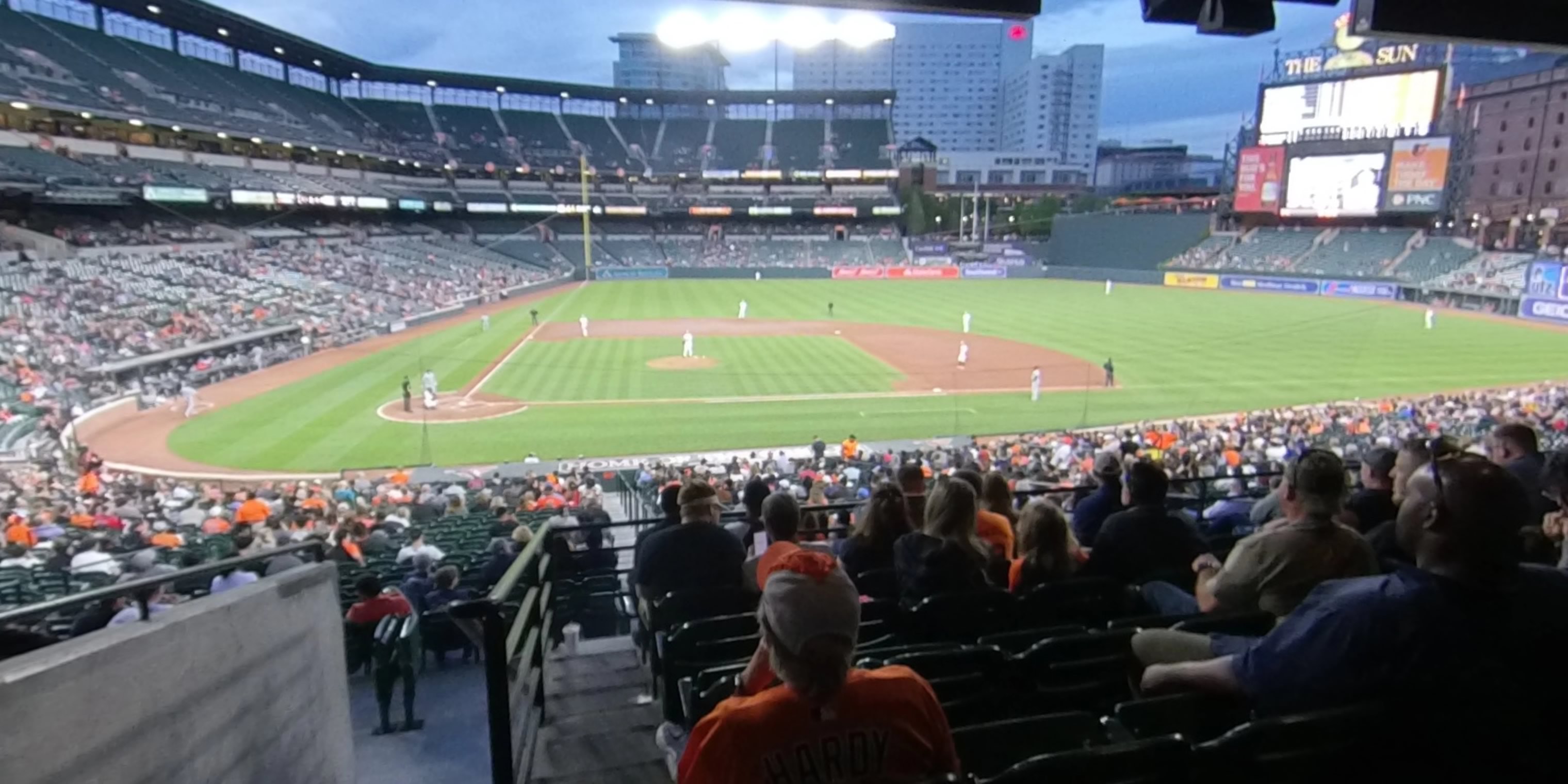 section 23 panoramic seat view  - oriole park
